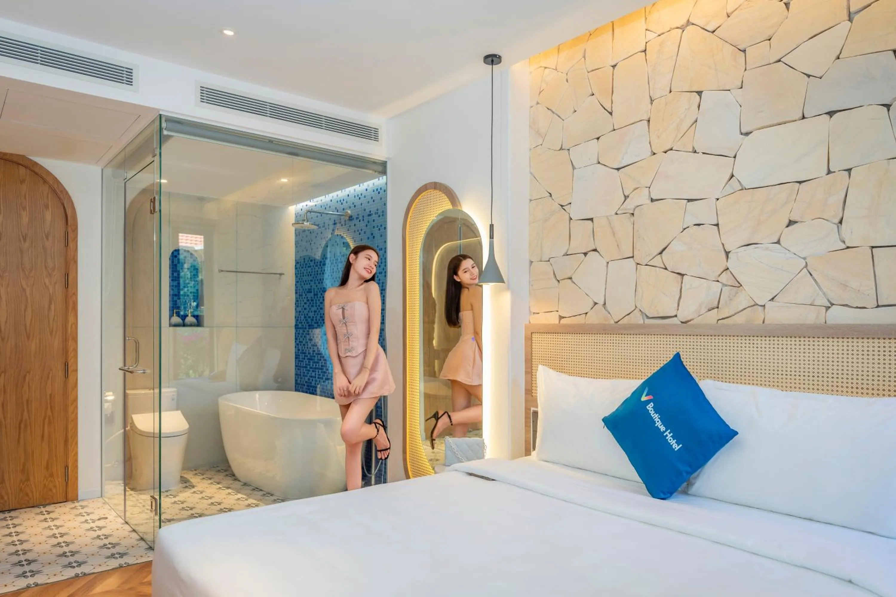 Bedroom, Bed in V Boutique Hotel - Complimentary refreshments