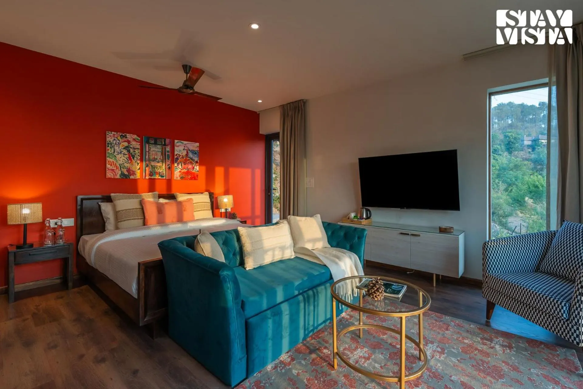 Bed in StayVista at Savara with Heated Infinity Pool and Jacuzzi