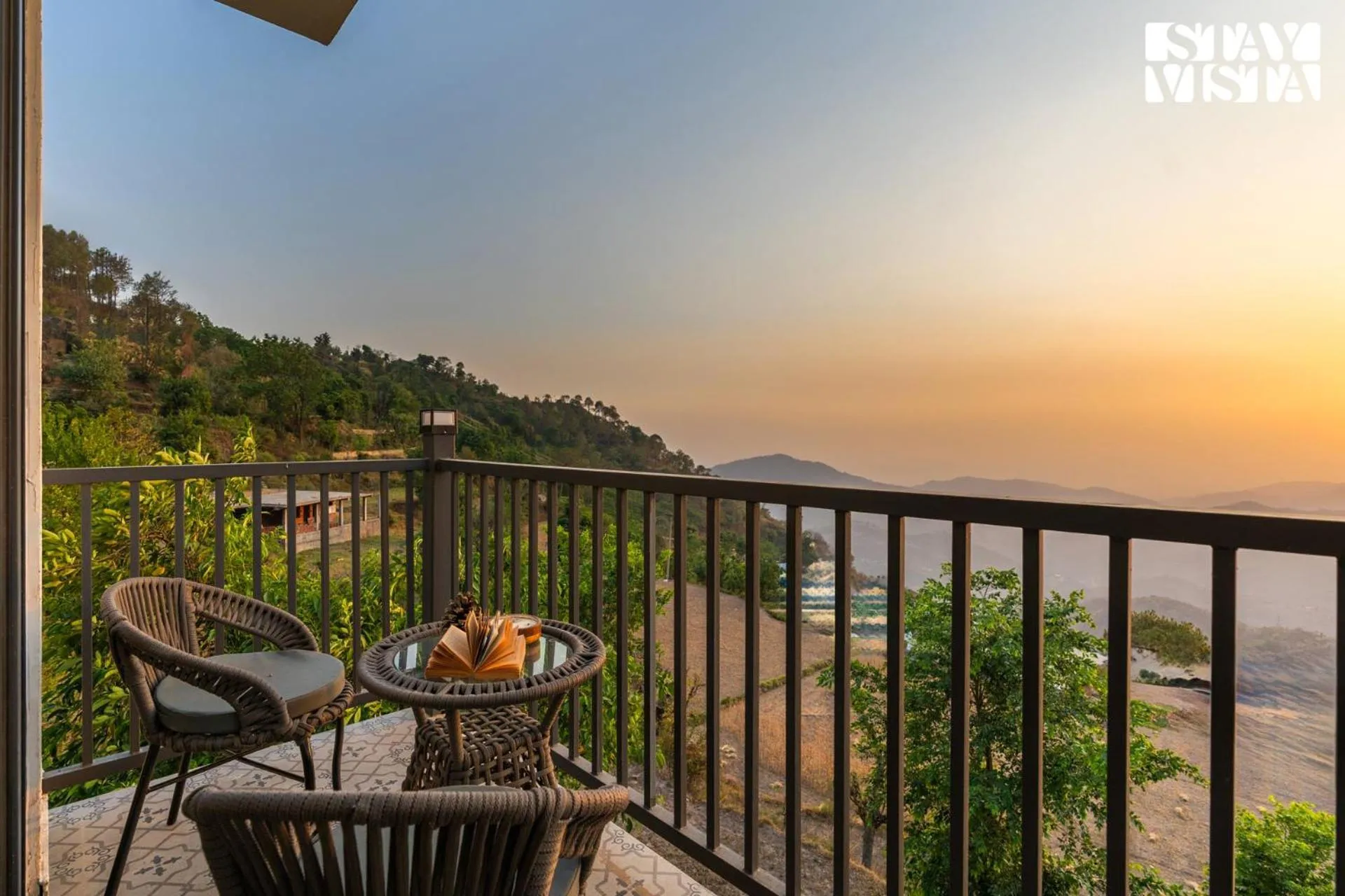 Balcony/Terrace in StayVista at Savara with Heated Infinity Pool and Jacuzzi