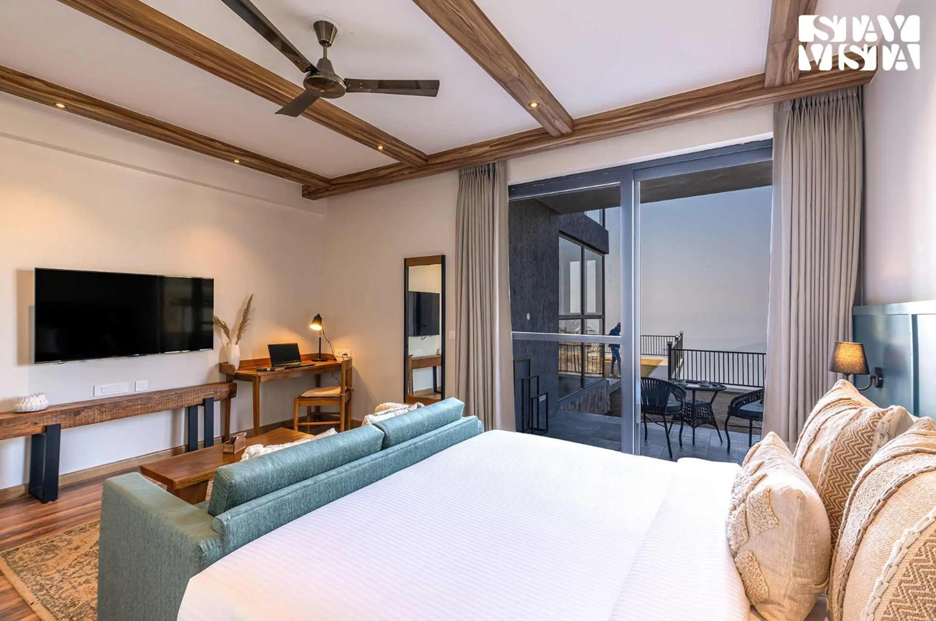 Bedroom, Bed in StayVista at Savara with Heated Infinity Pool and Jacuzzi