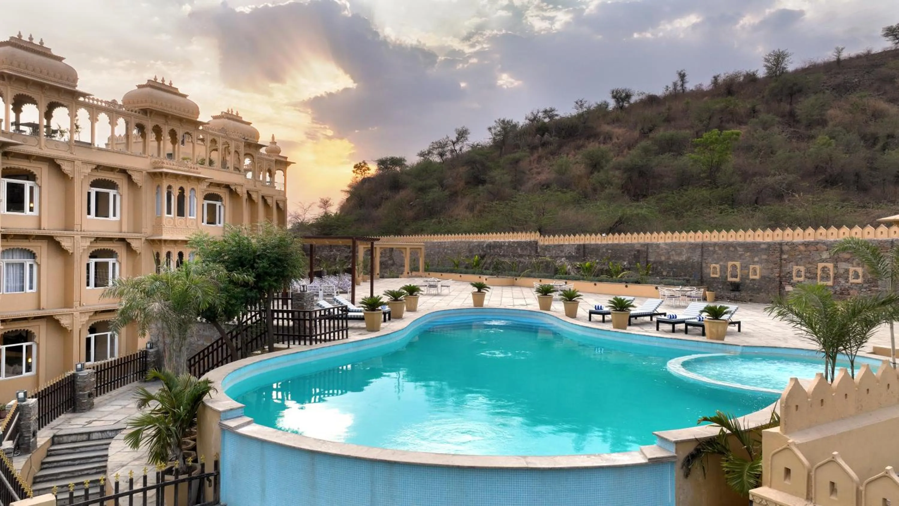 Pool view in Turban Roopgarh Resort and Spa, Udaipur