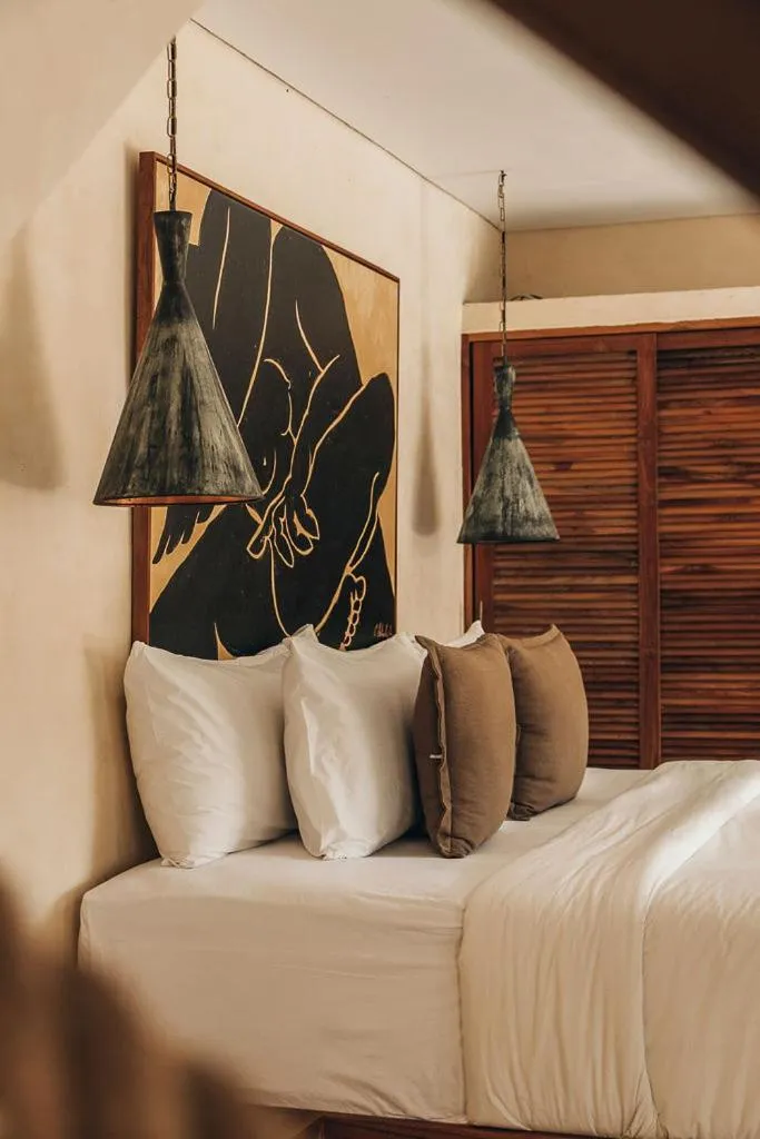 Bed in Lulu's Villas