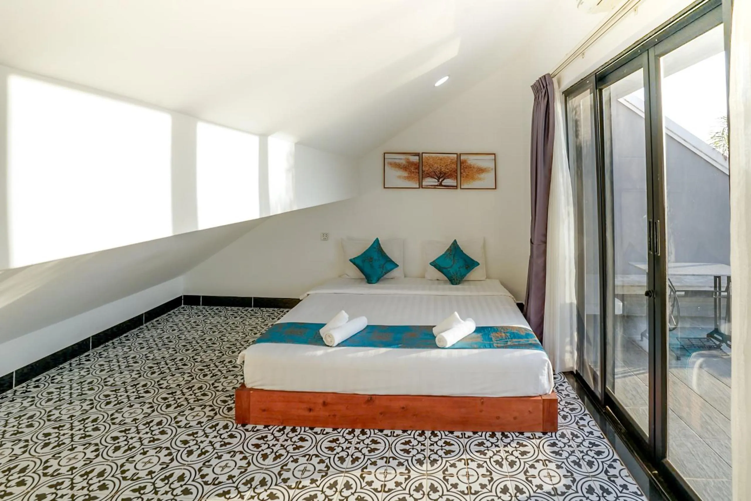 Bed in Angkearboss Villa