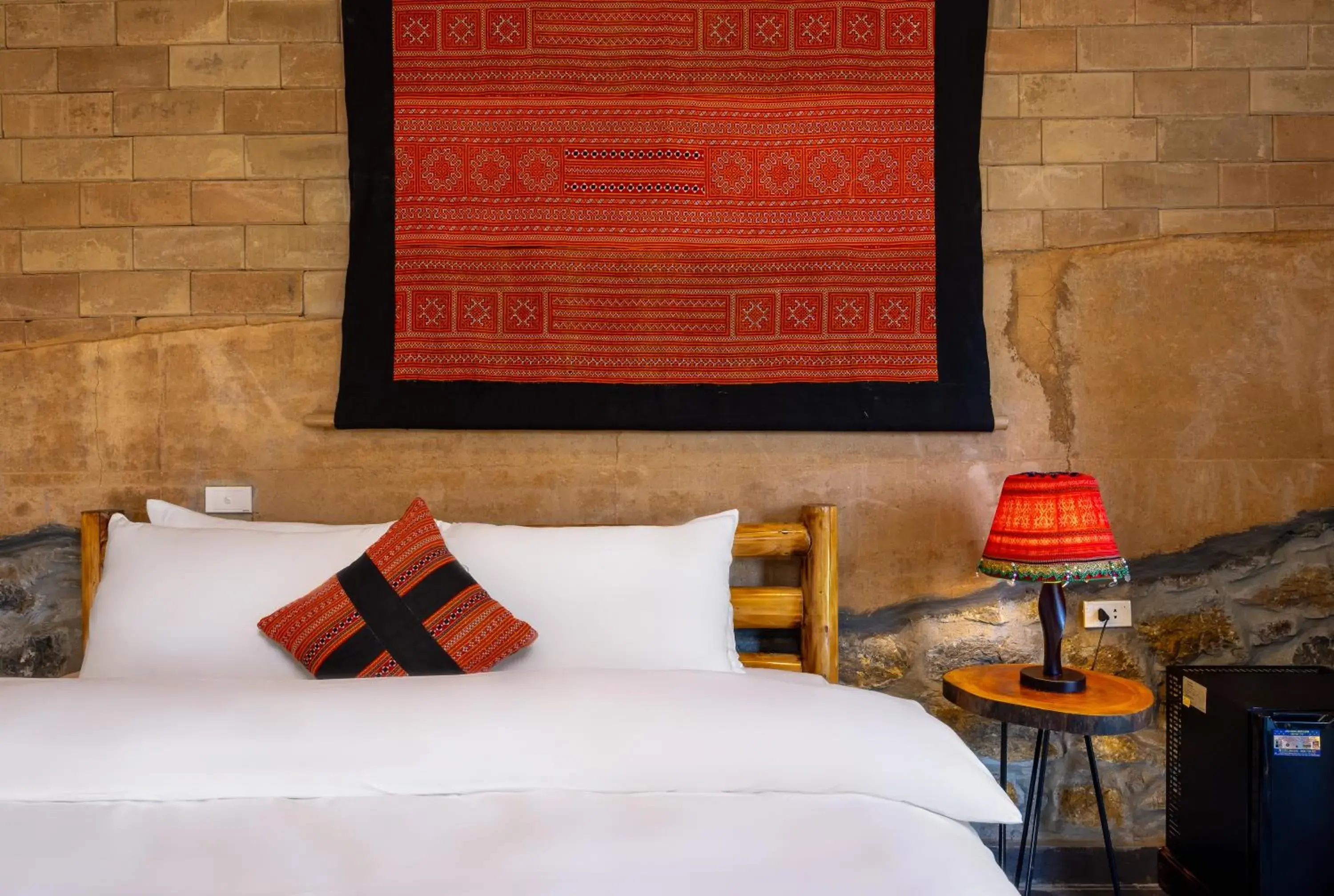 Bed in Sapaxa Spring Garden Ecolodge Bed in Sapaxa Spring Garden Ecolodge