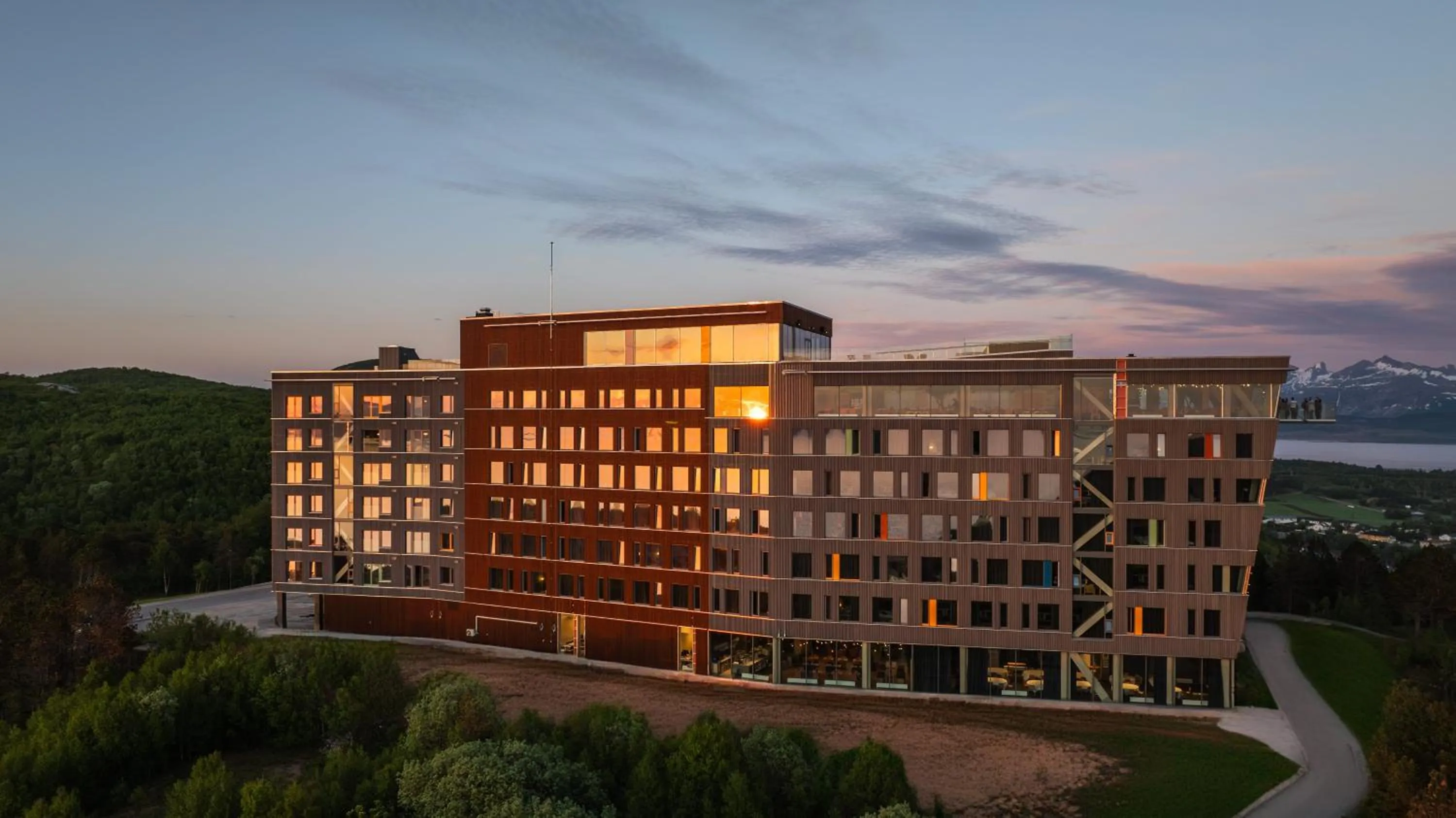 Property building in Wood Hotel Bodø