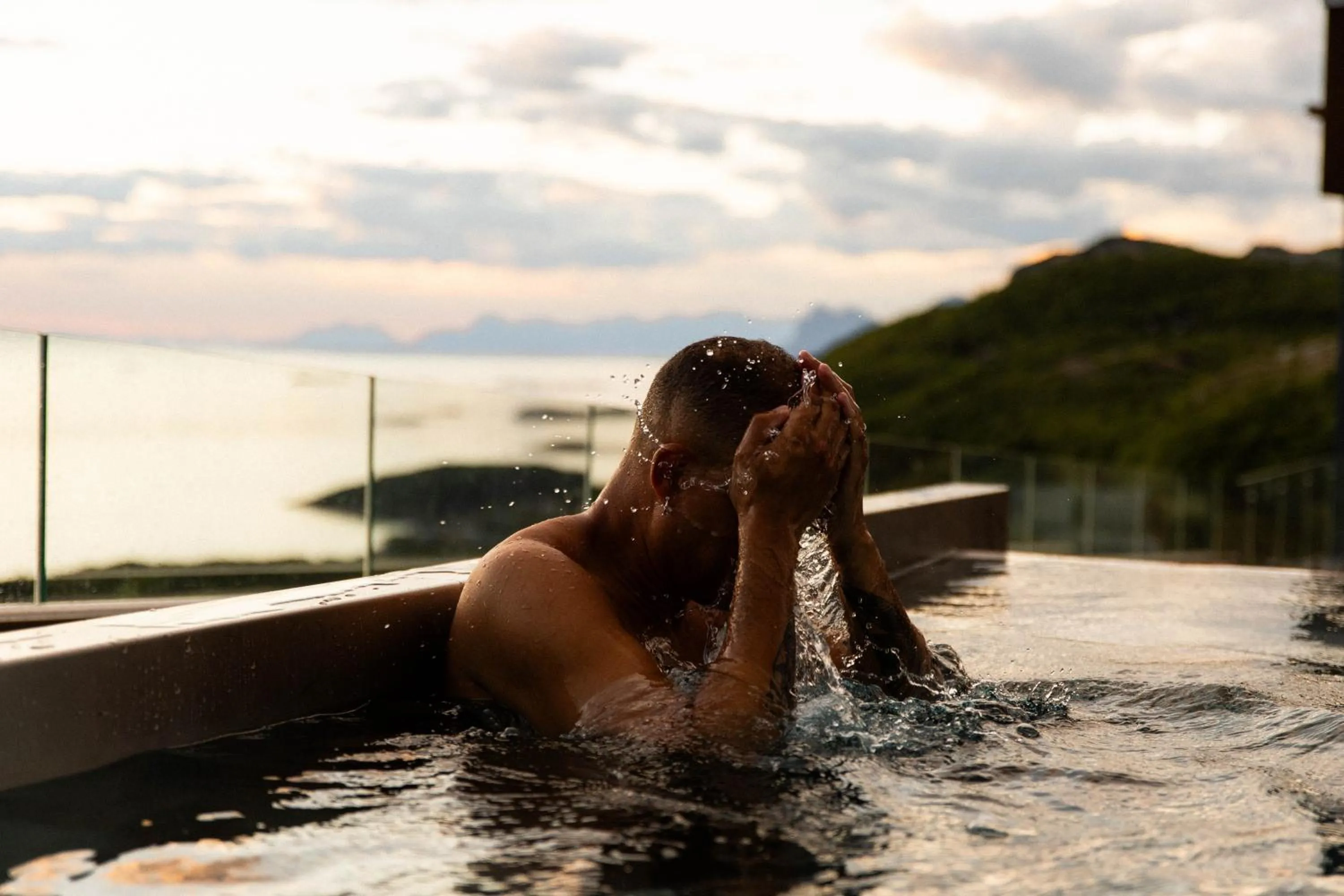 Pool view in Wood Hotel Bodø