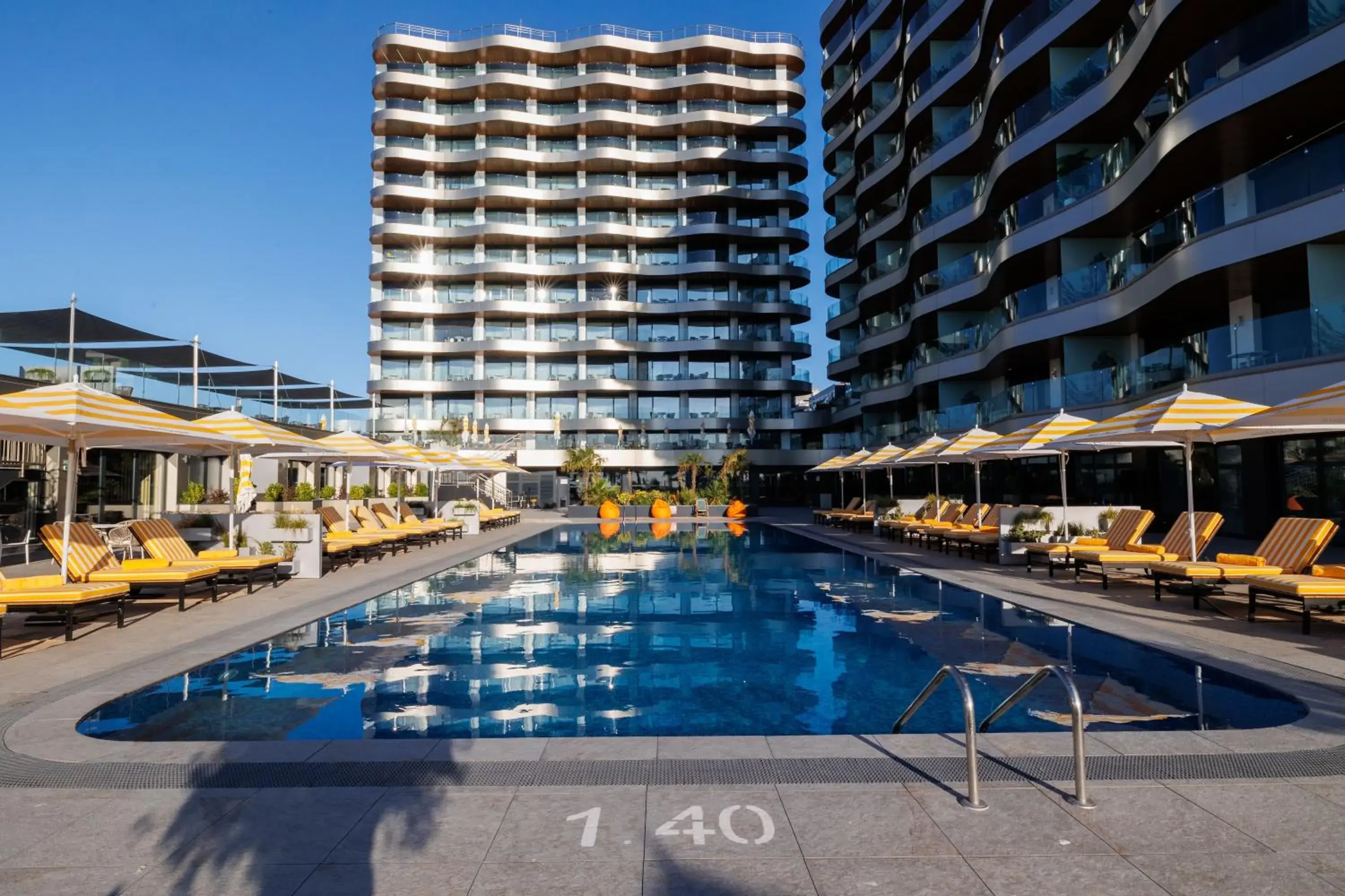 Swimming pool in Crowne Plaza Constanta - Mamaia Beach by IHG Swimming pool in Crowne Plaza Constanta - Mamaia Beach by IHG