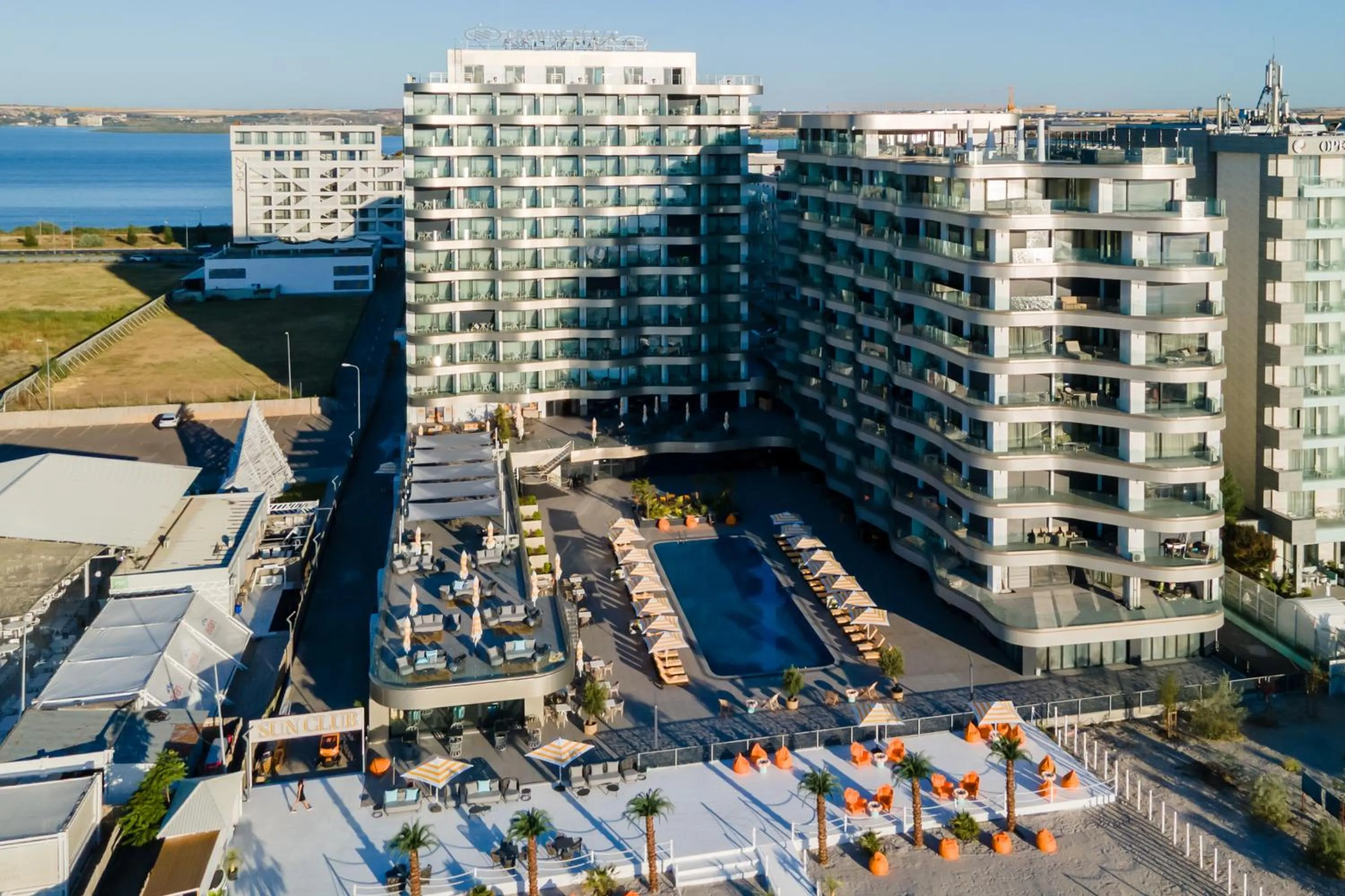 Pool view in Crowne Plaza Constanta - Mamaia Beach by IHG