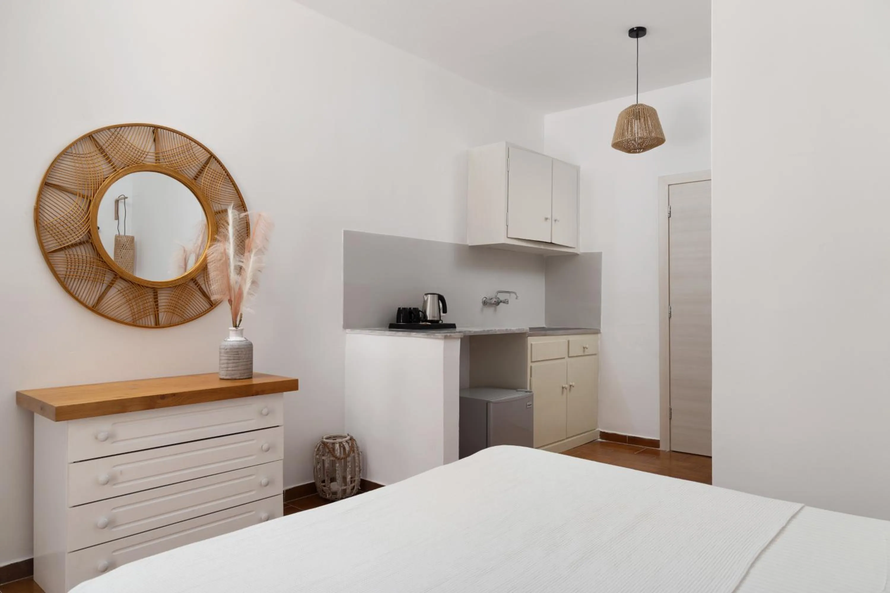 Bed in Villa Fiamegou Andros