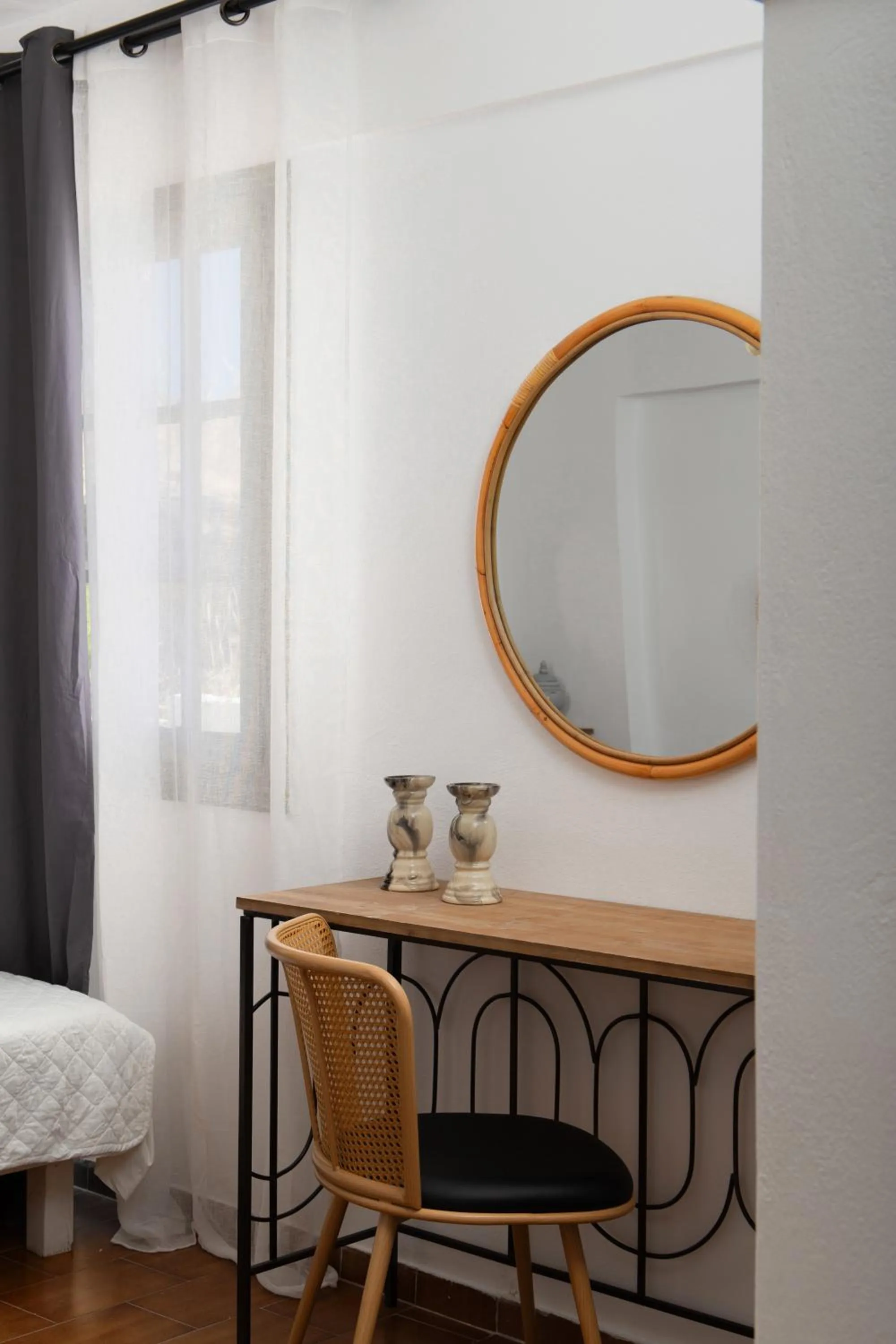 Bed in Villa Fiamegou Andros