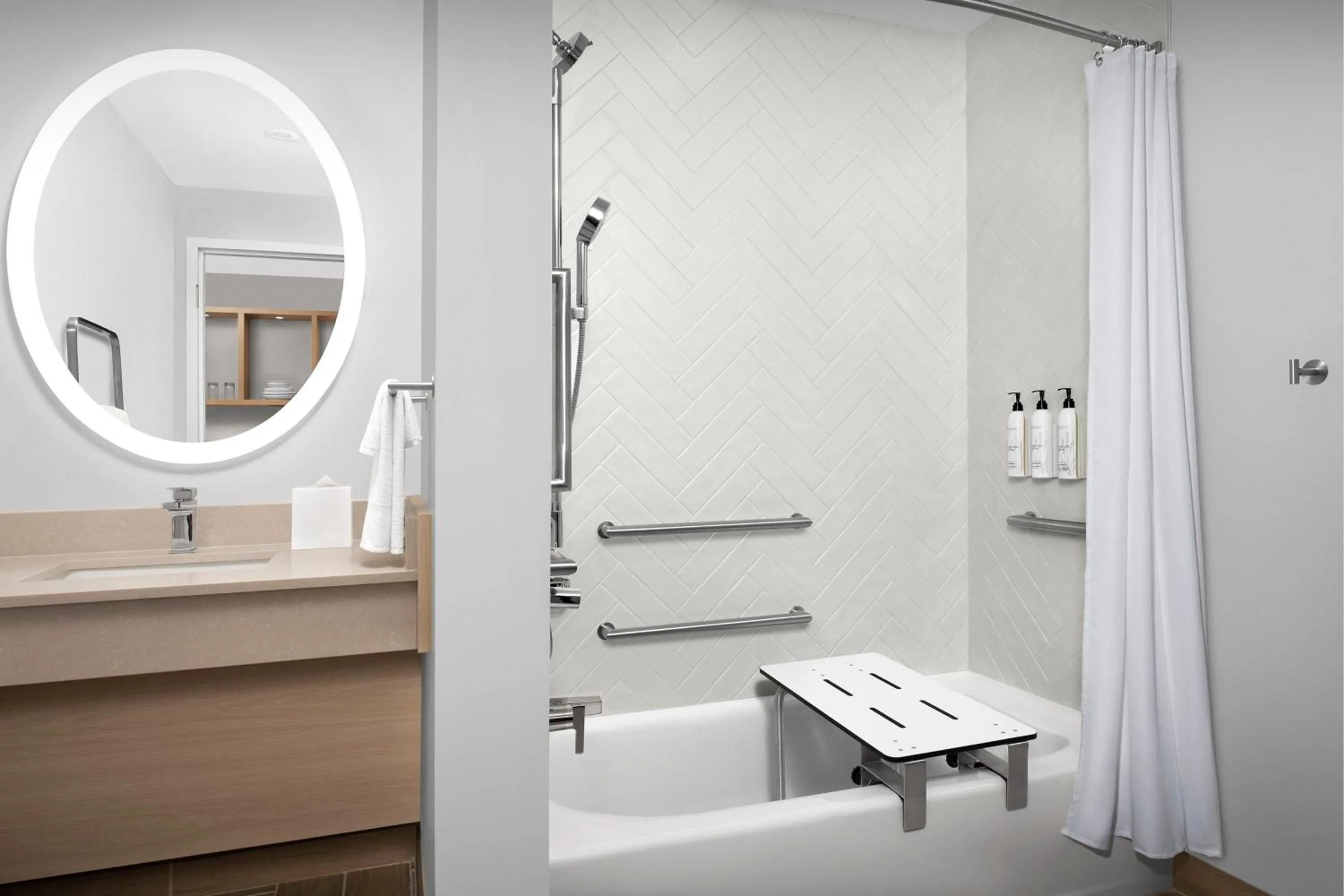 Bathroom in TownePlace Suites Jacksonville Airport