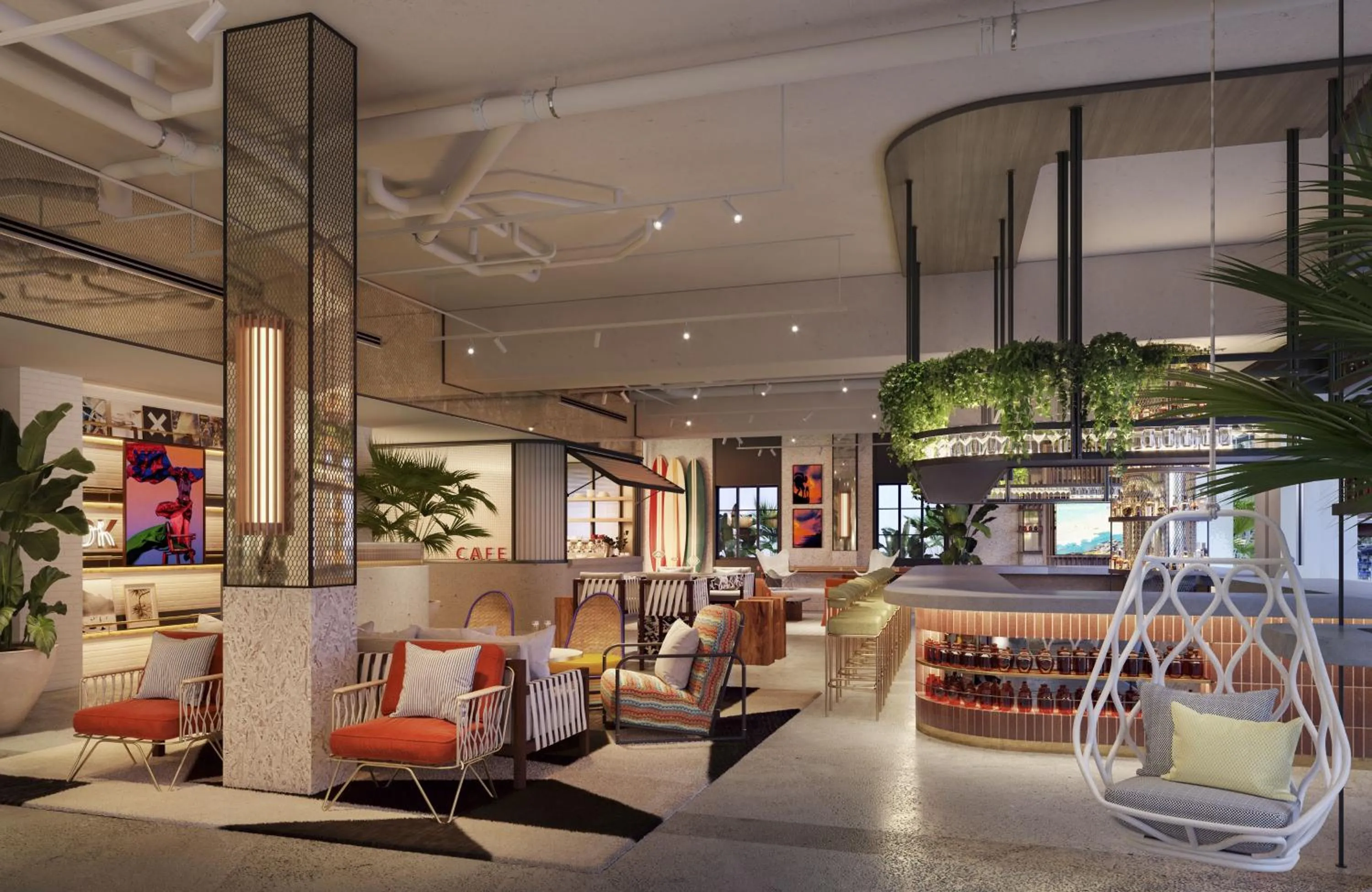 Lobby or reception in Moxy St. Petersburg Downtown