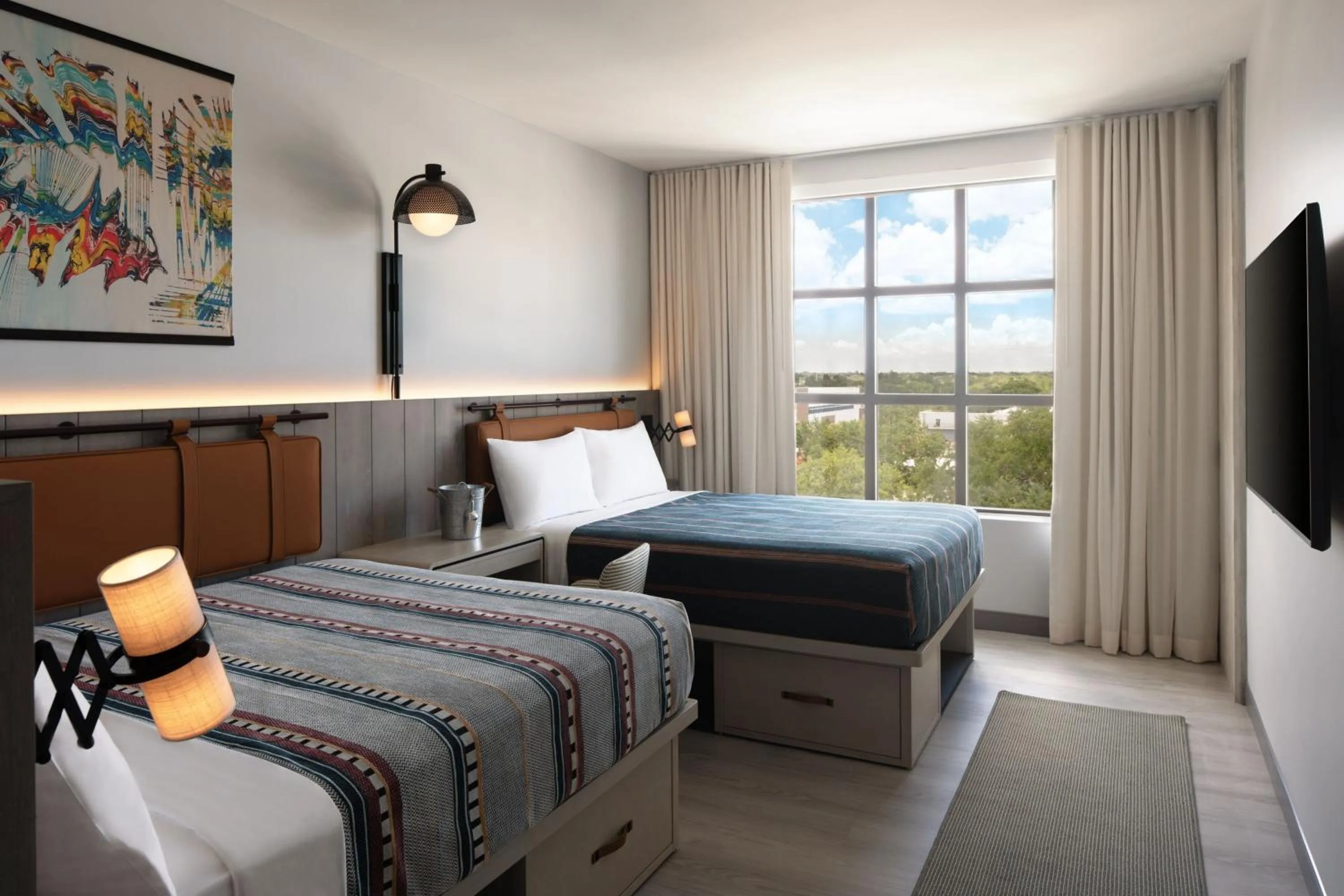 Photo of the whole room, Bed in Moxy St. Petersburg Downtown