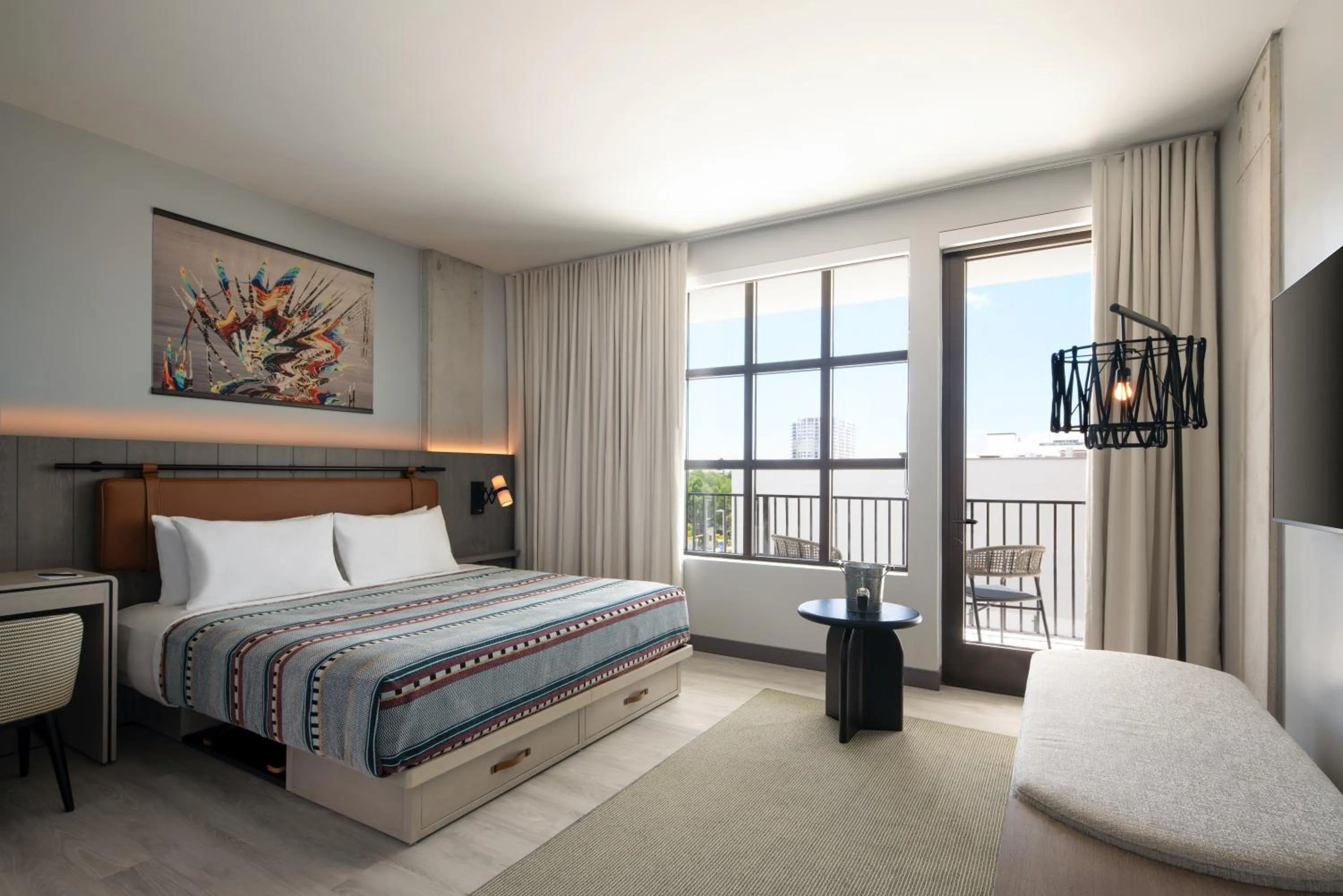 Bedroom, Bed in Moxy St. Petersburg Downtown