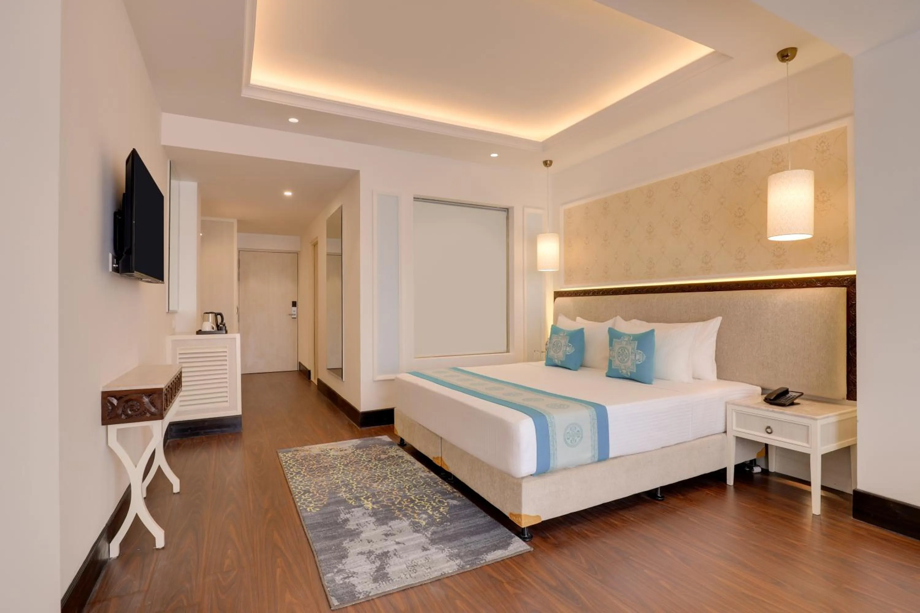 Bed in Lemon Tree Premier Budhanilkantha Kathmandu, Nepal