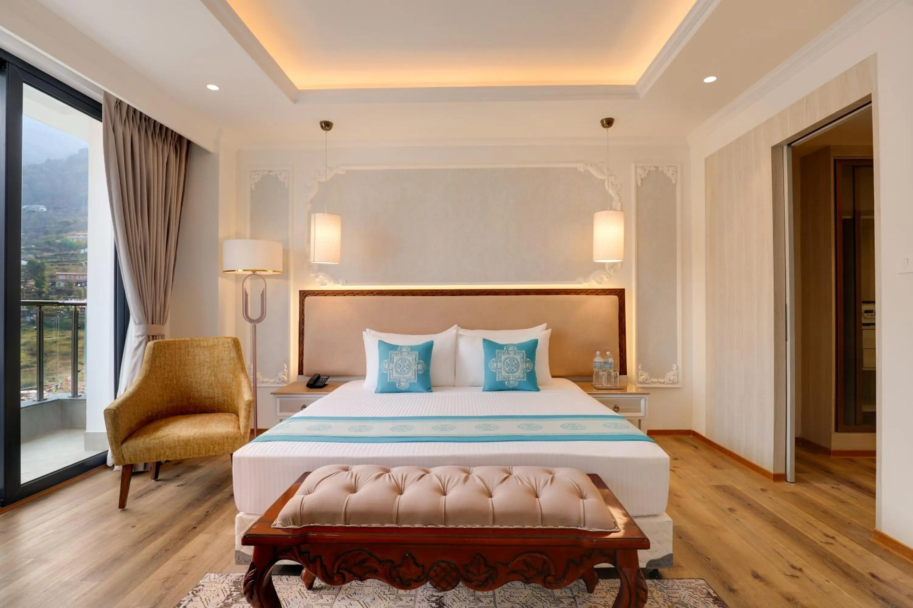 Bed in Lemon Tree Premier Budhanilkantha Kathmandu, Nepal