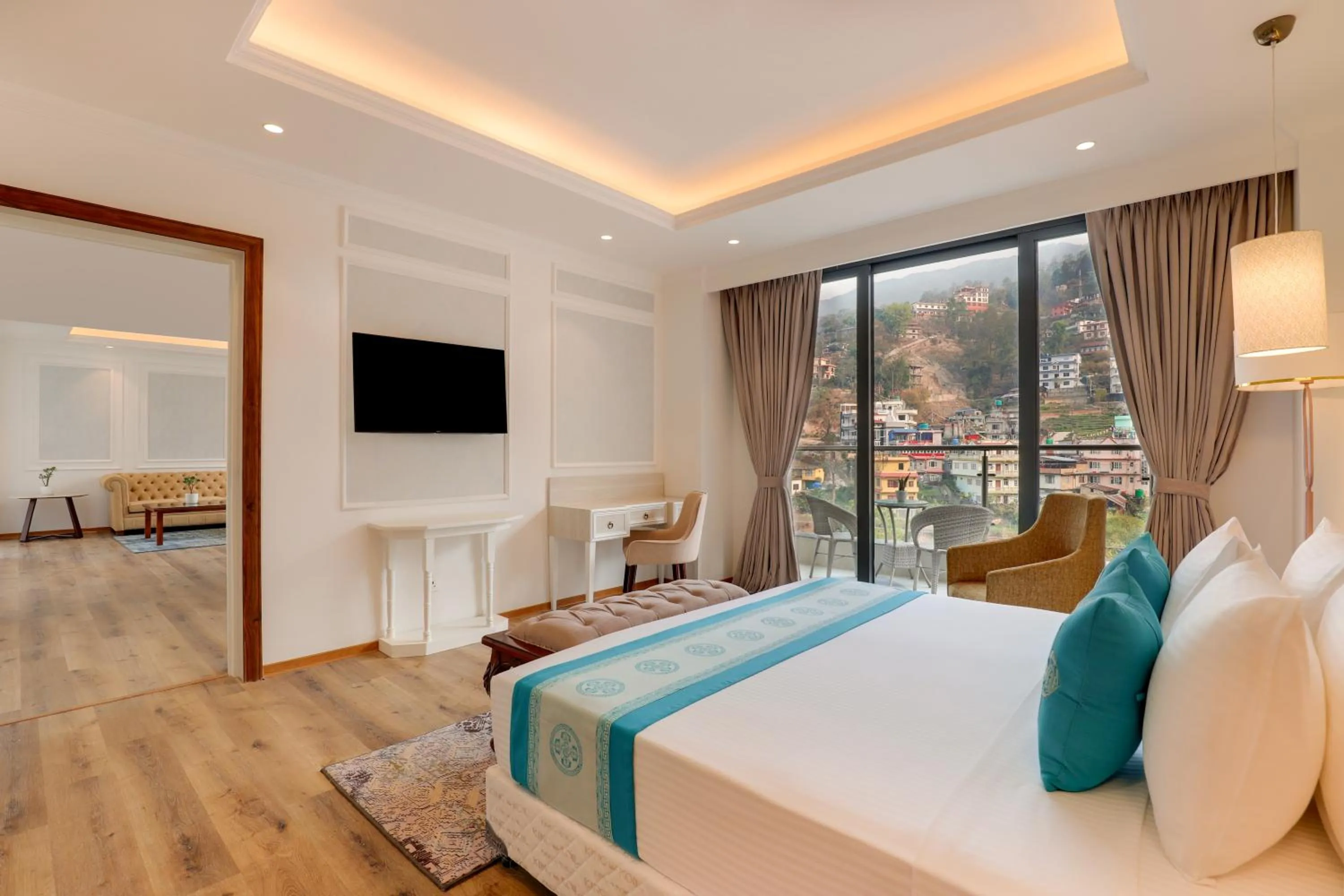 Bed in Lemon Tree Premier Budhanilkantha Kathmandu, Nepal