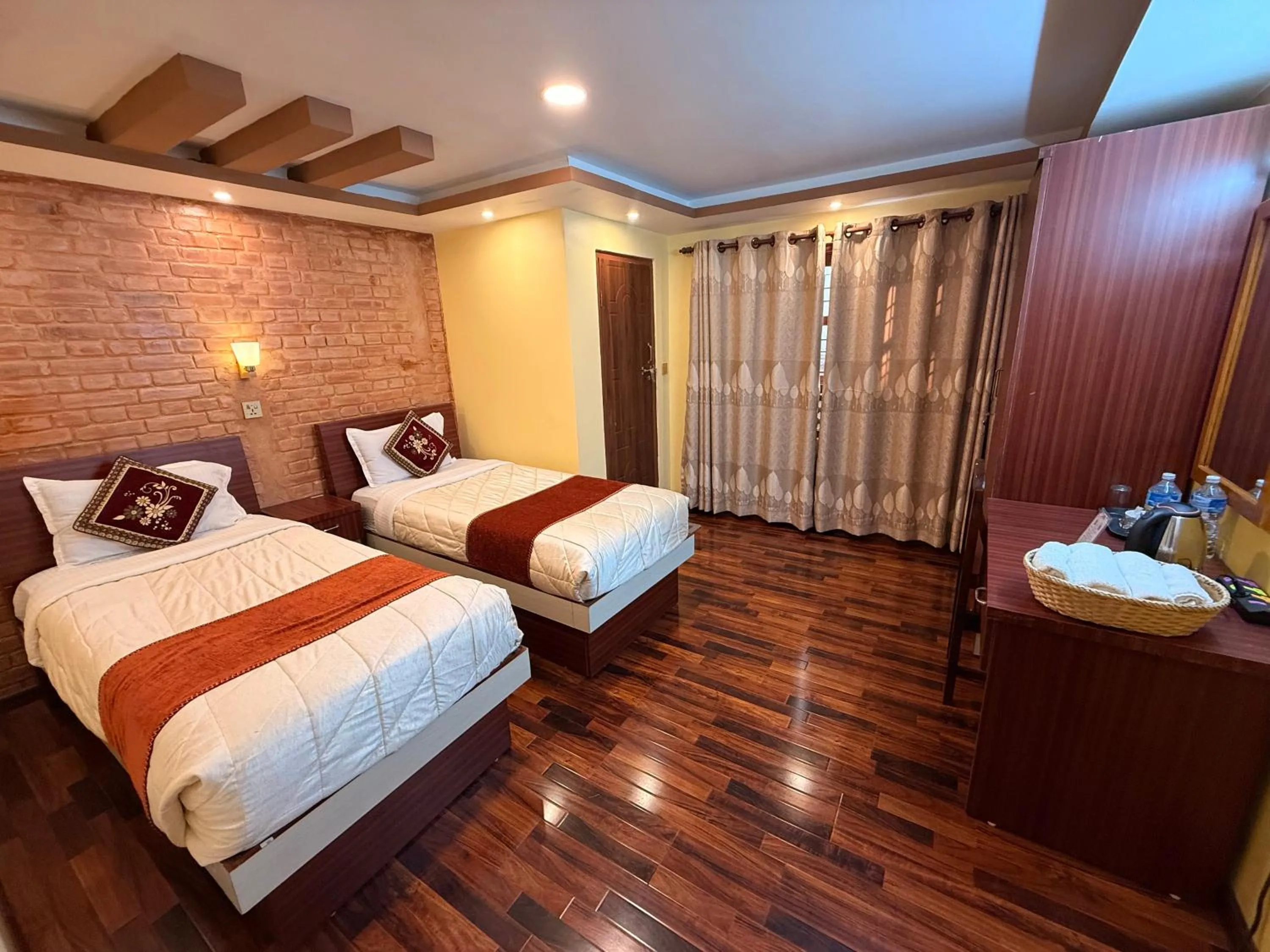 Twin Room with Private Bathroom in Sacred Trails Kathmandu Accommodation