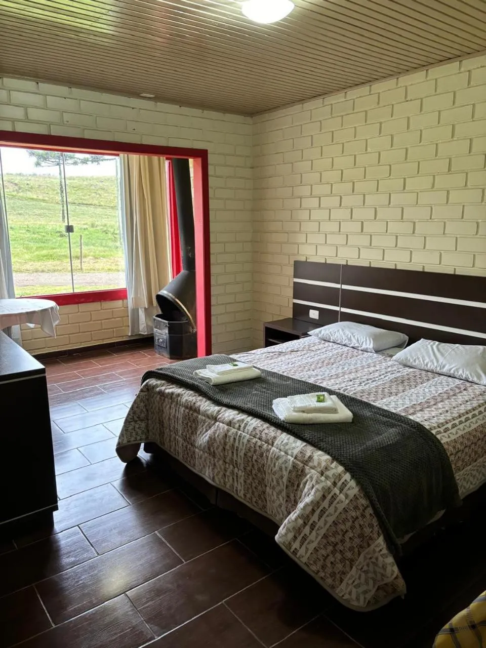 Bed in Pousada Água Santa