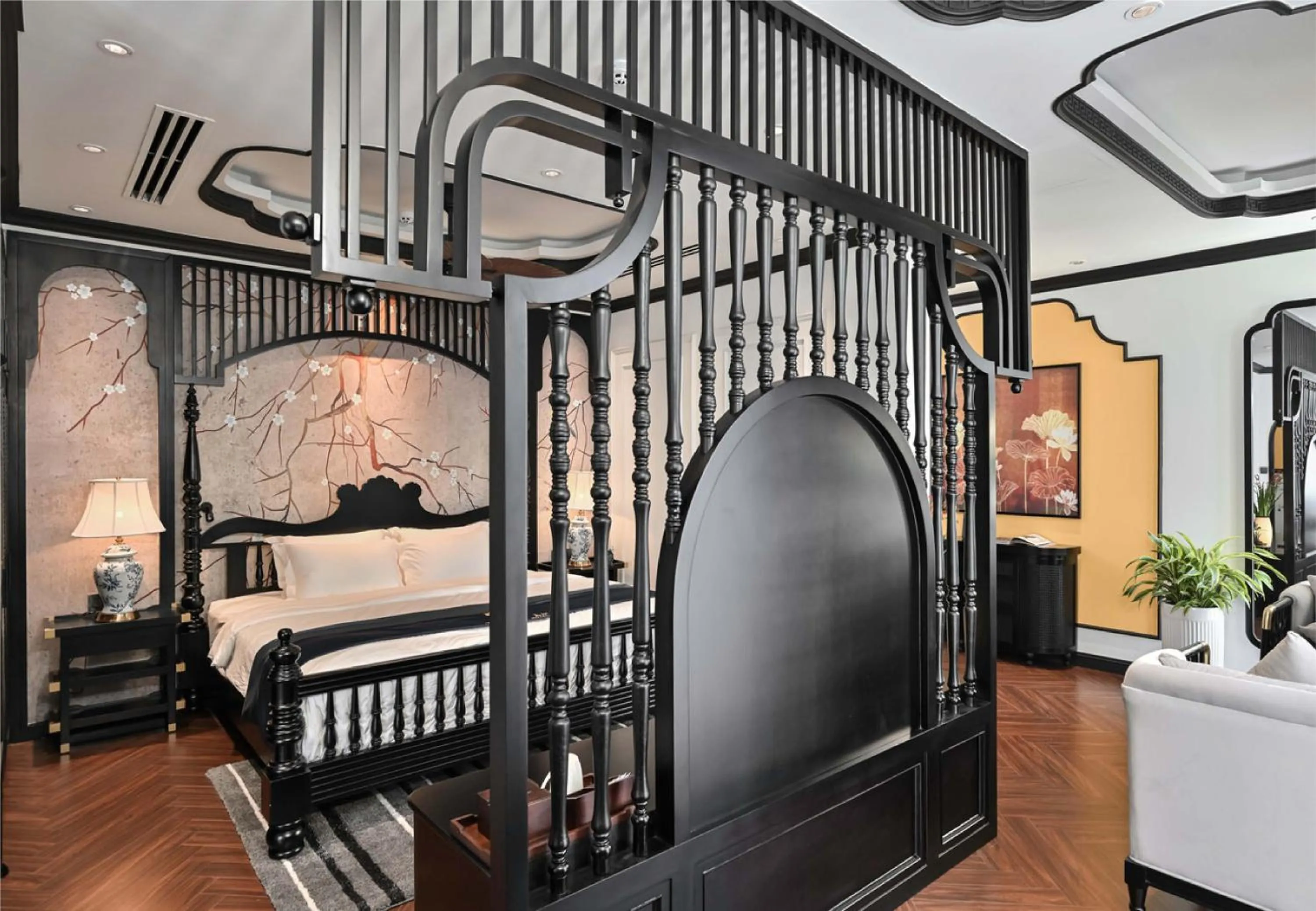 Bed in Thiên Ân Boutique Hotel