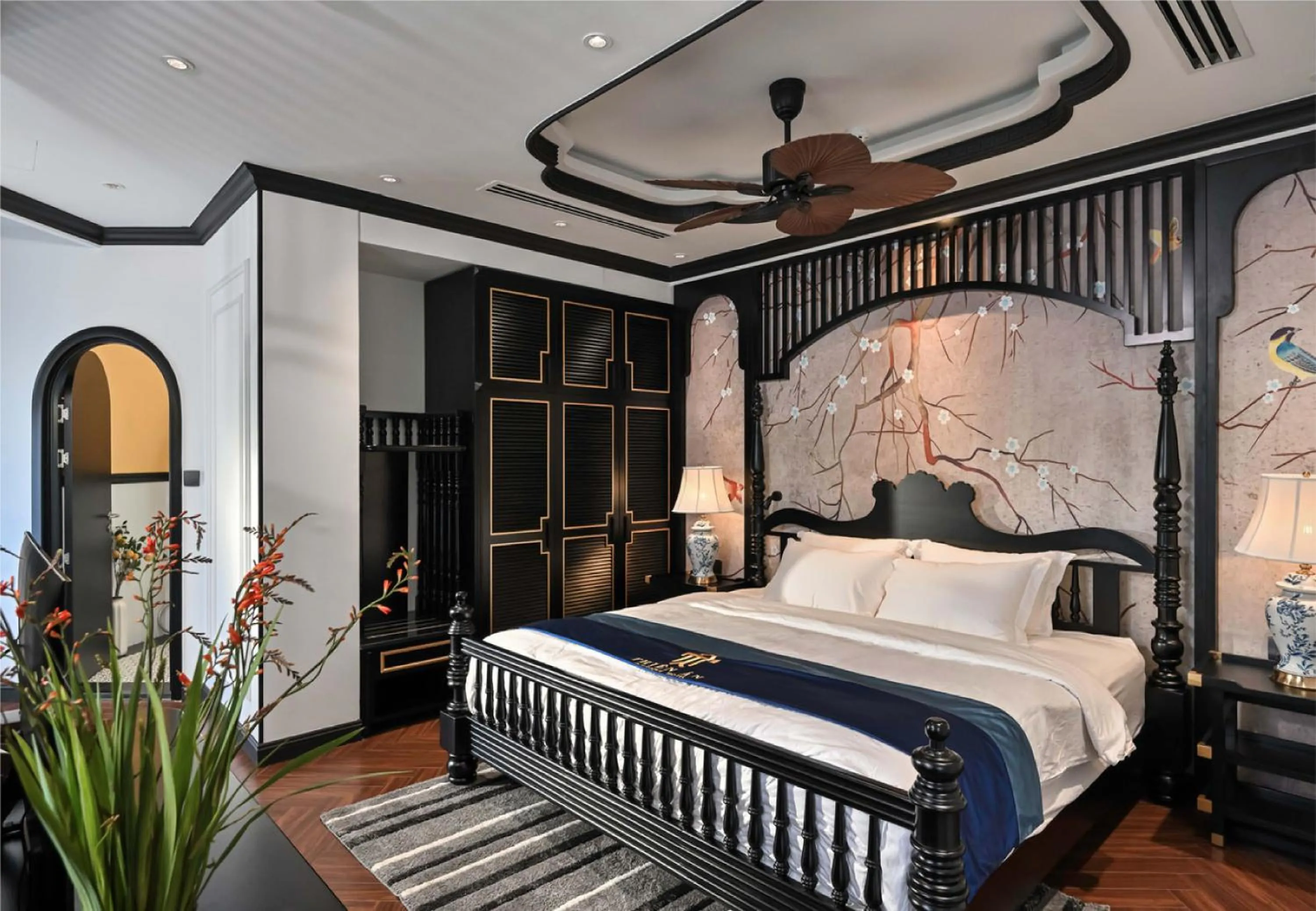 Bed in Thiên Ân Boutique Hotel
