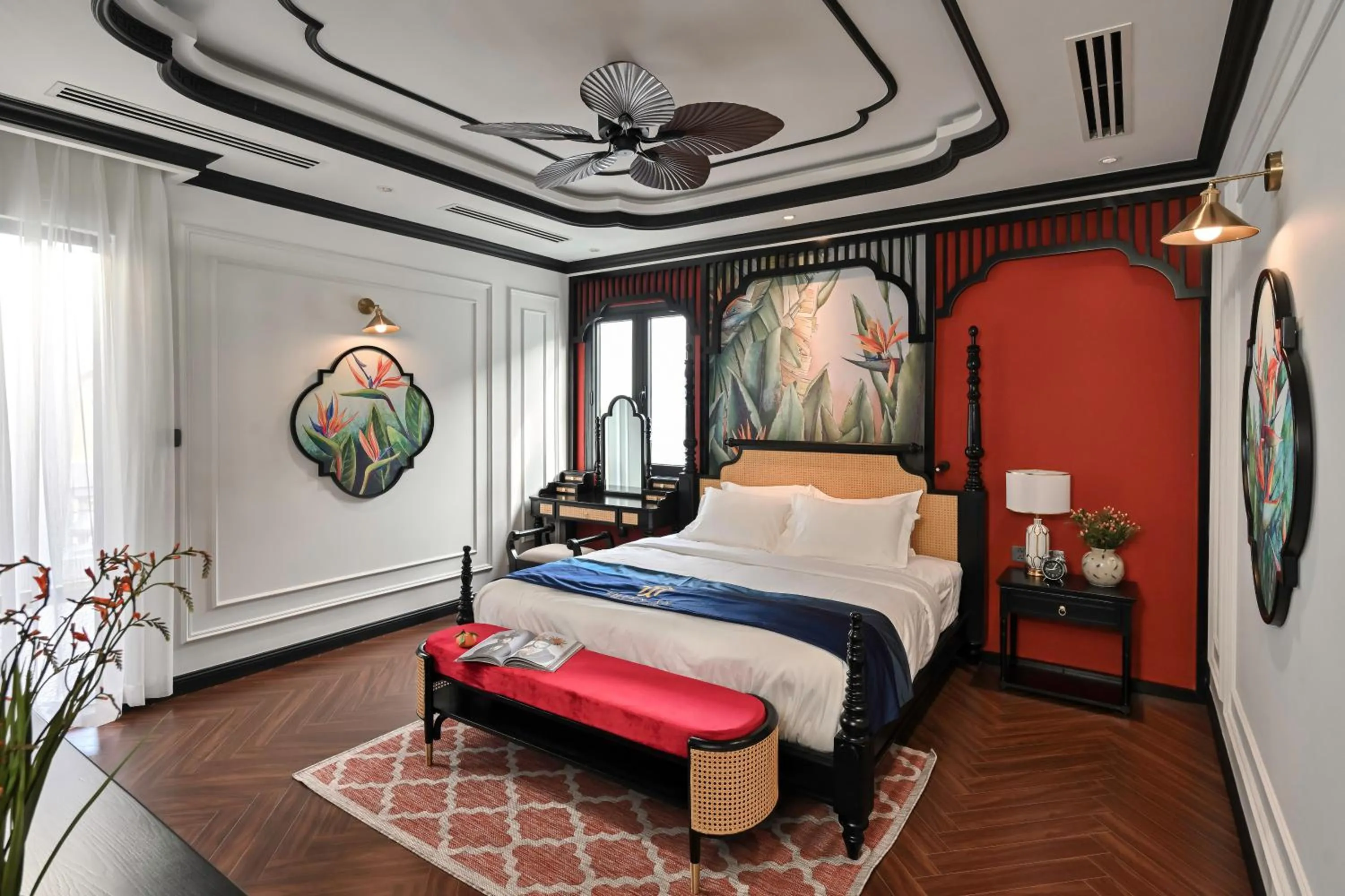 Bed in Thiên Ân Boutique Hotel