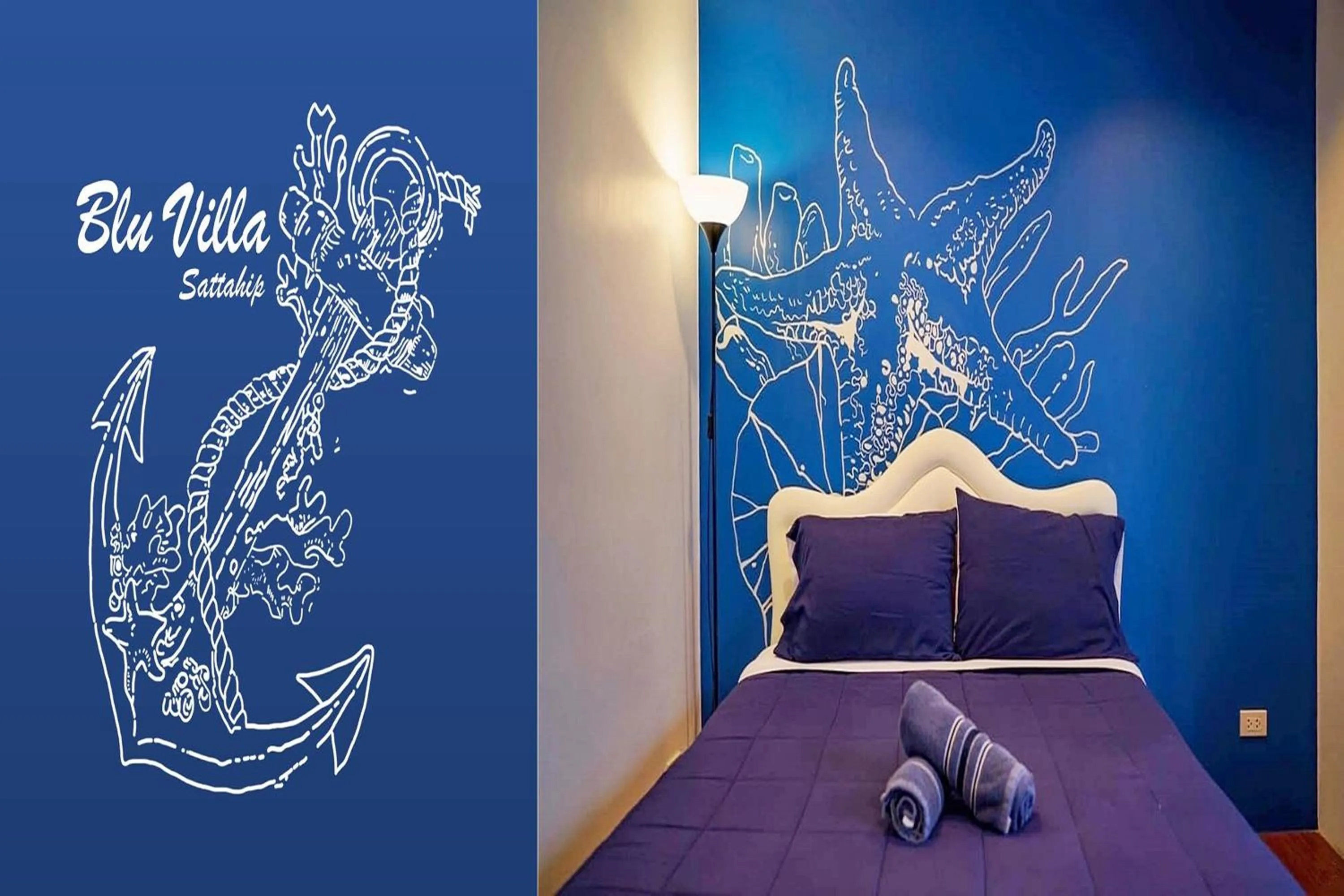 Bedroom, Bed in Bluvilla Sattahip