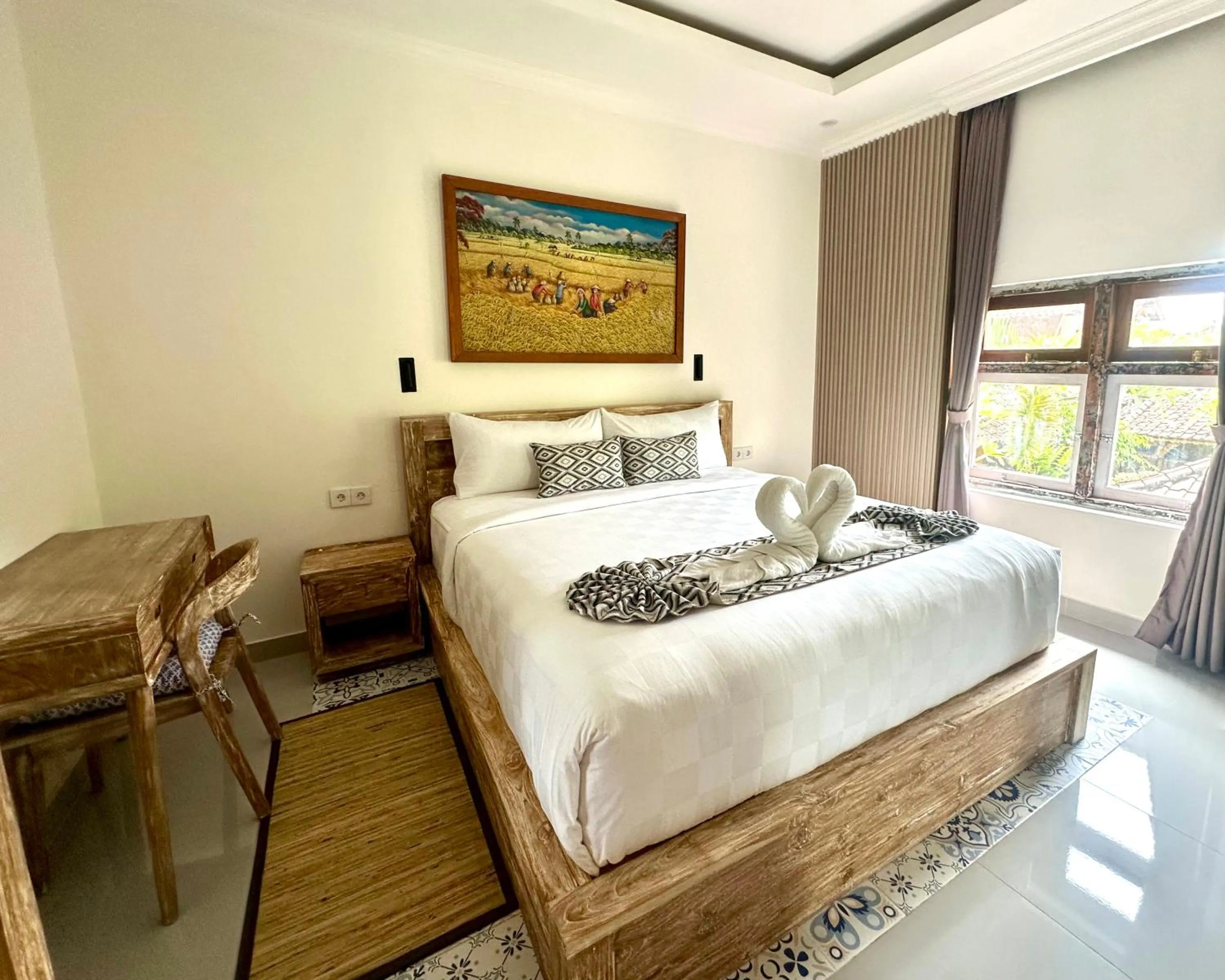 Bed in Mandala Home Stay