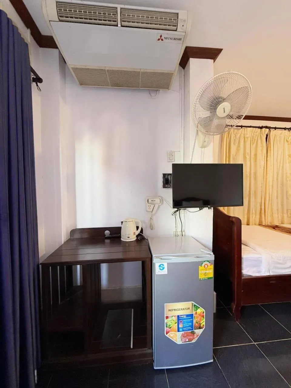 Bed in Vangvieng Sisavang Mountain View Hotel