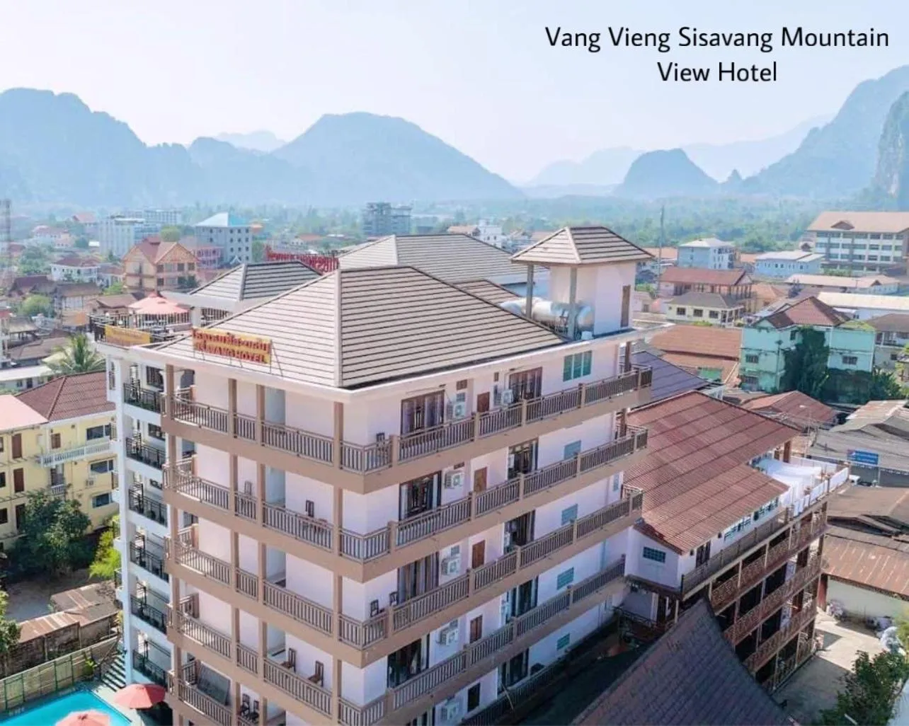 Property building in Vangvieng Sisavang Mountain View Hotel