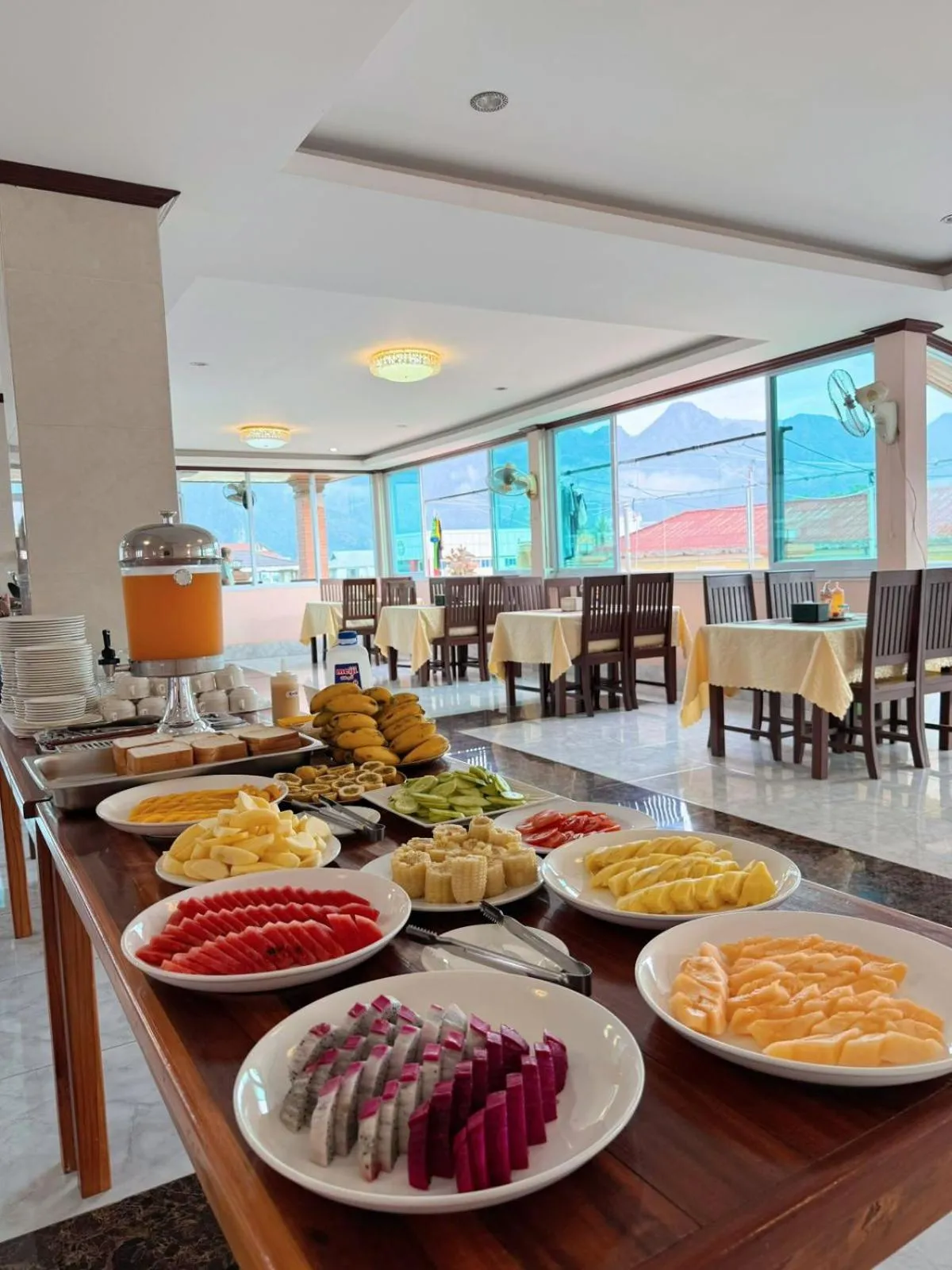 Breakfast in Vangvieng Sisavang Mountain View Hotel