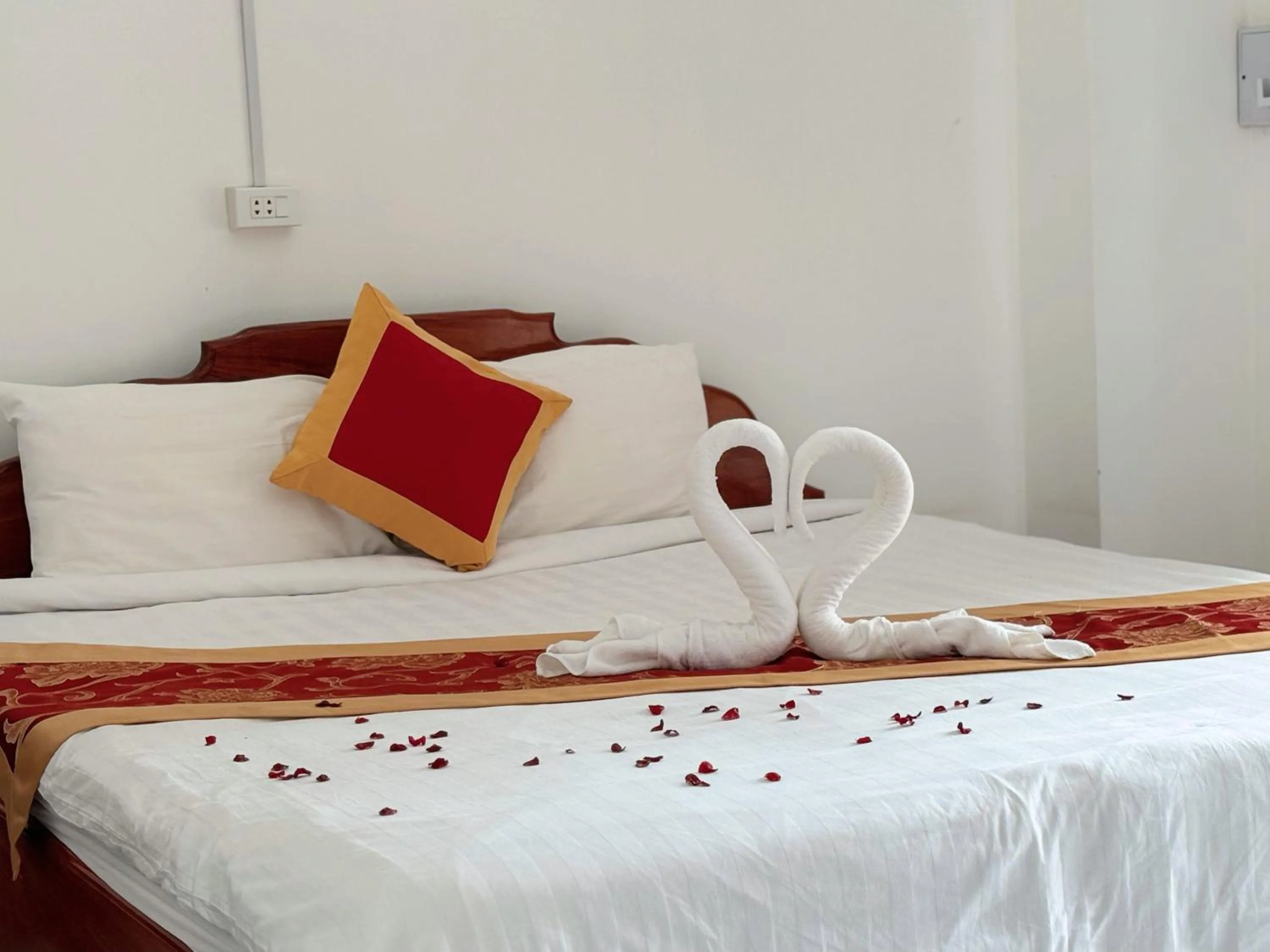 Bed in Vangvieng Sisavang Mountain View Hotel