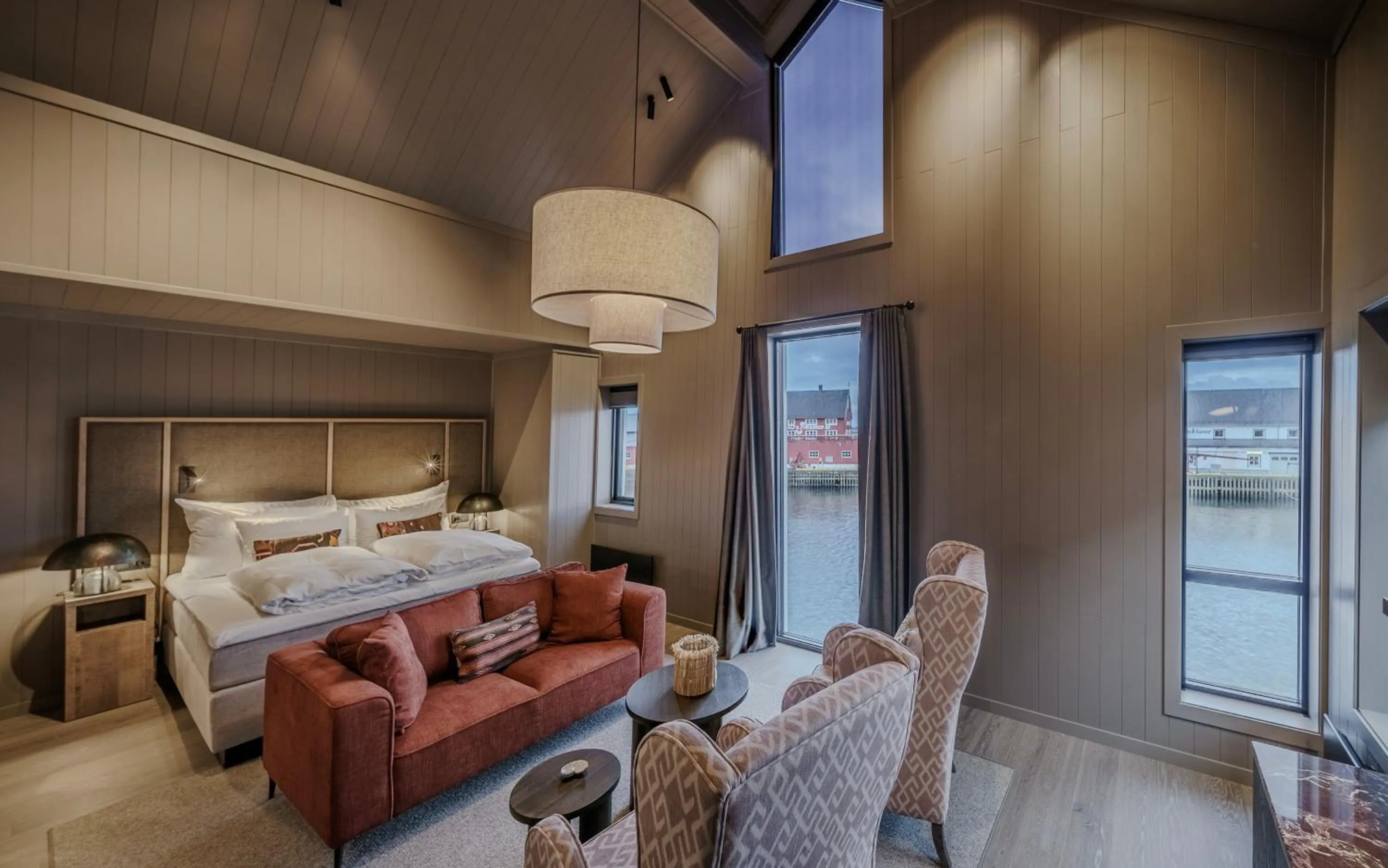 Bedroom, Bed in Henningsvær Bryggehotell - by Classic Norway Hotels