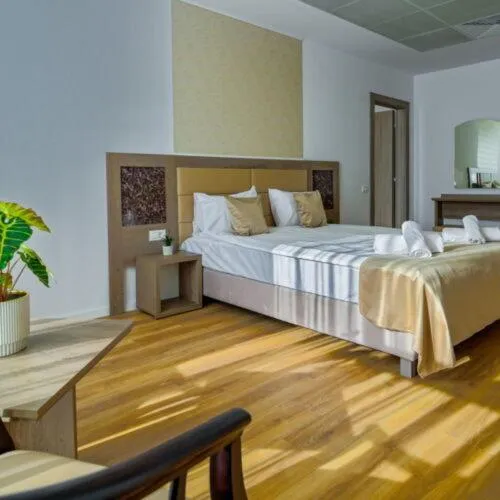 Bed in Sir Fundeni Hotel