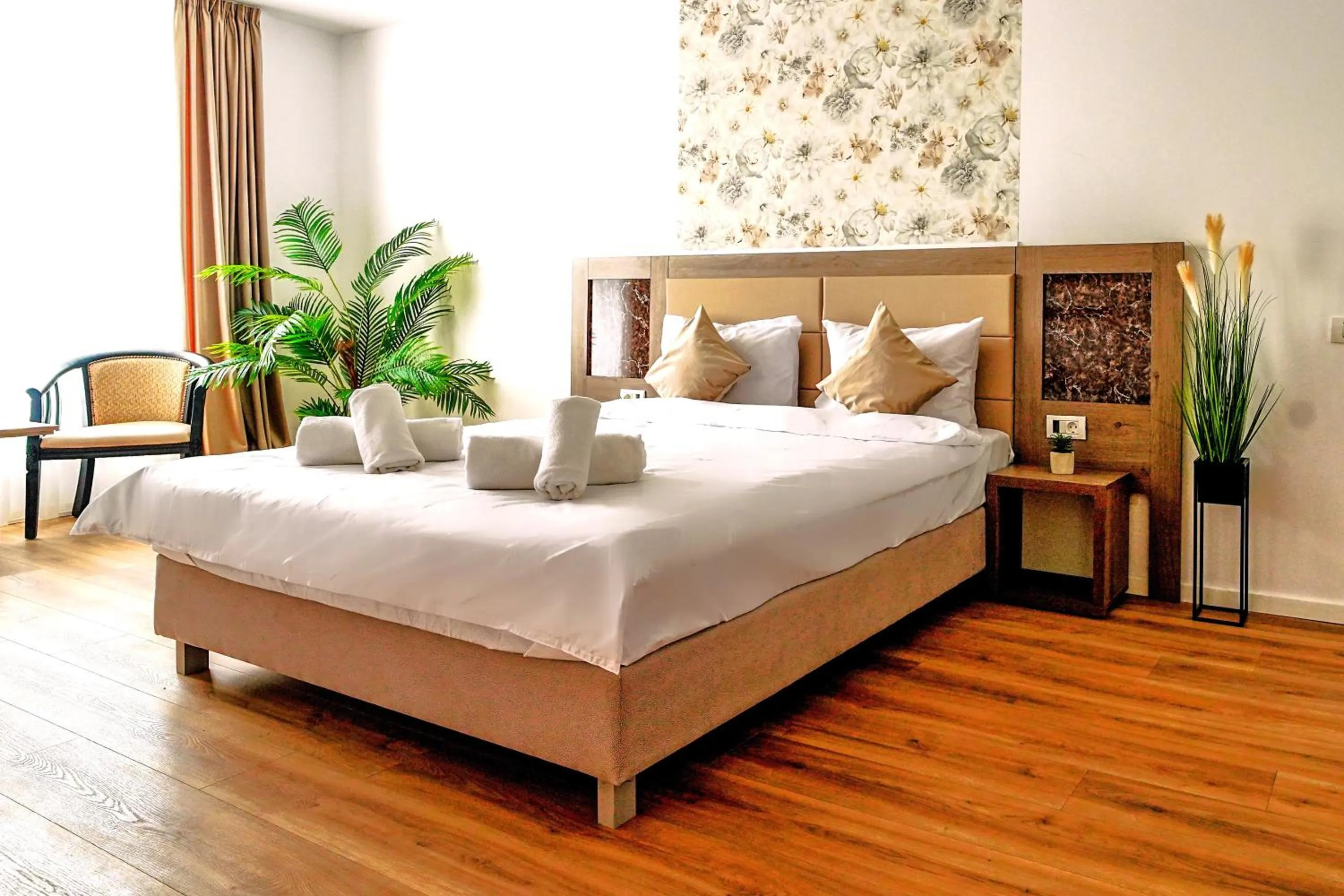 Bed in Sir Fundeni Hotel