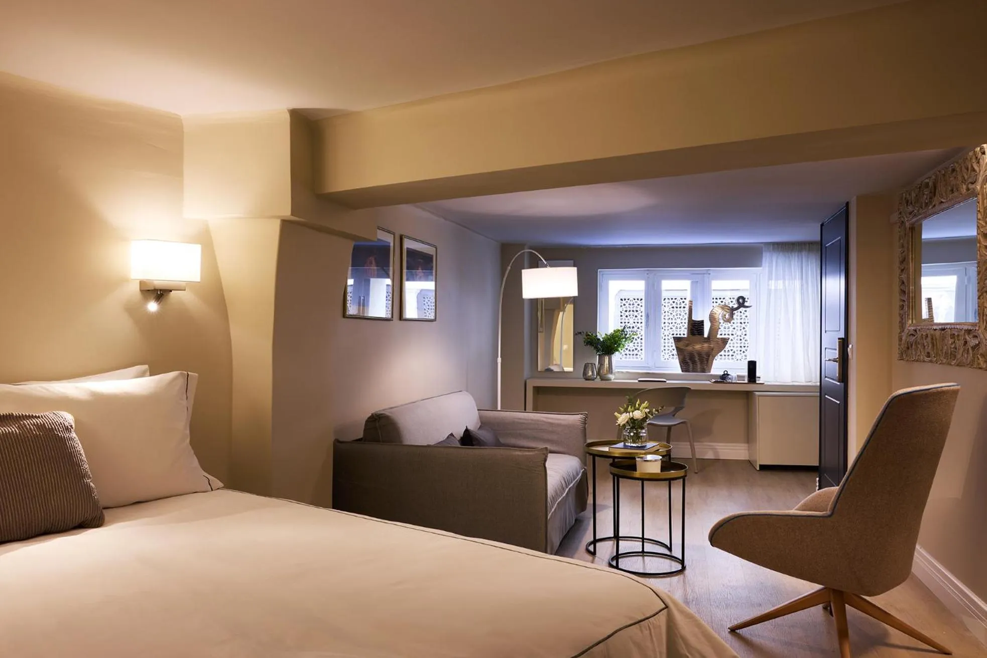 Bed in Vrachos Athens Suites