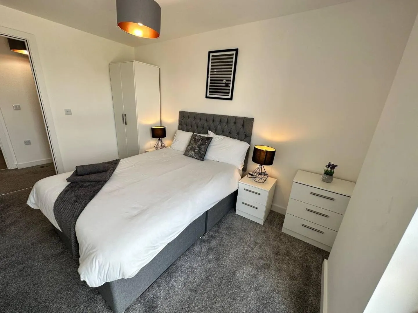 Bedroom, Bed in Adelphi Wharf Apartments by Beehosting
