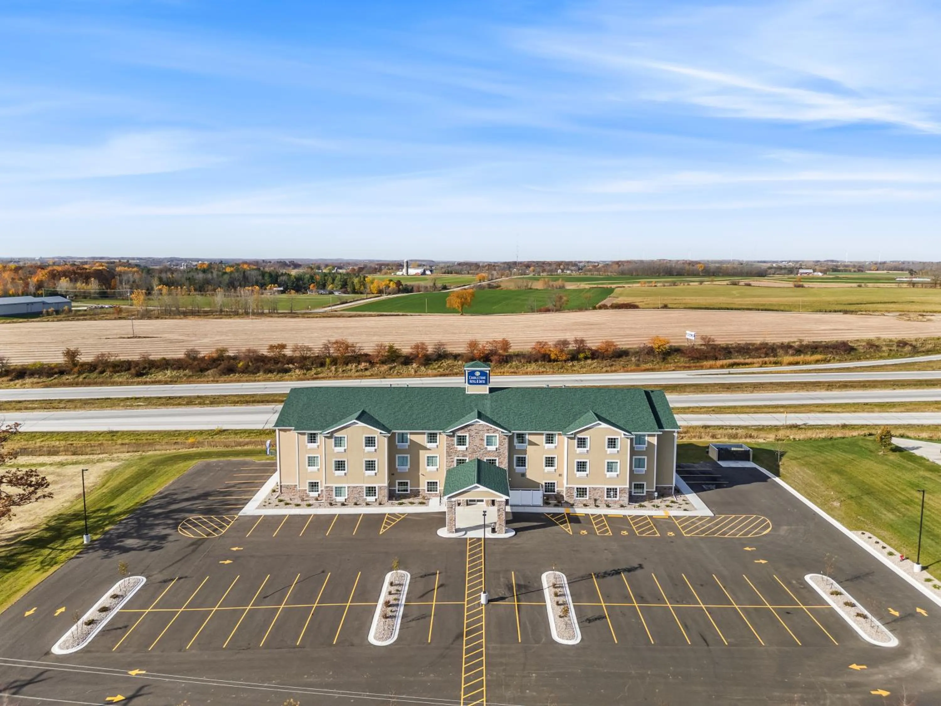 Property building in Cobblestone Hotel & Suites Denmark - Green Bay