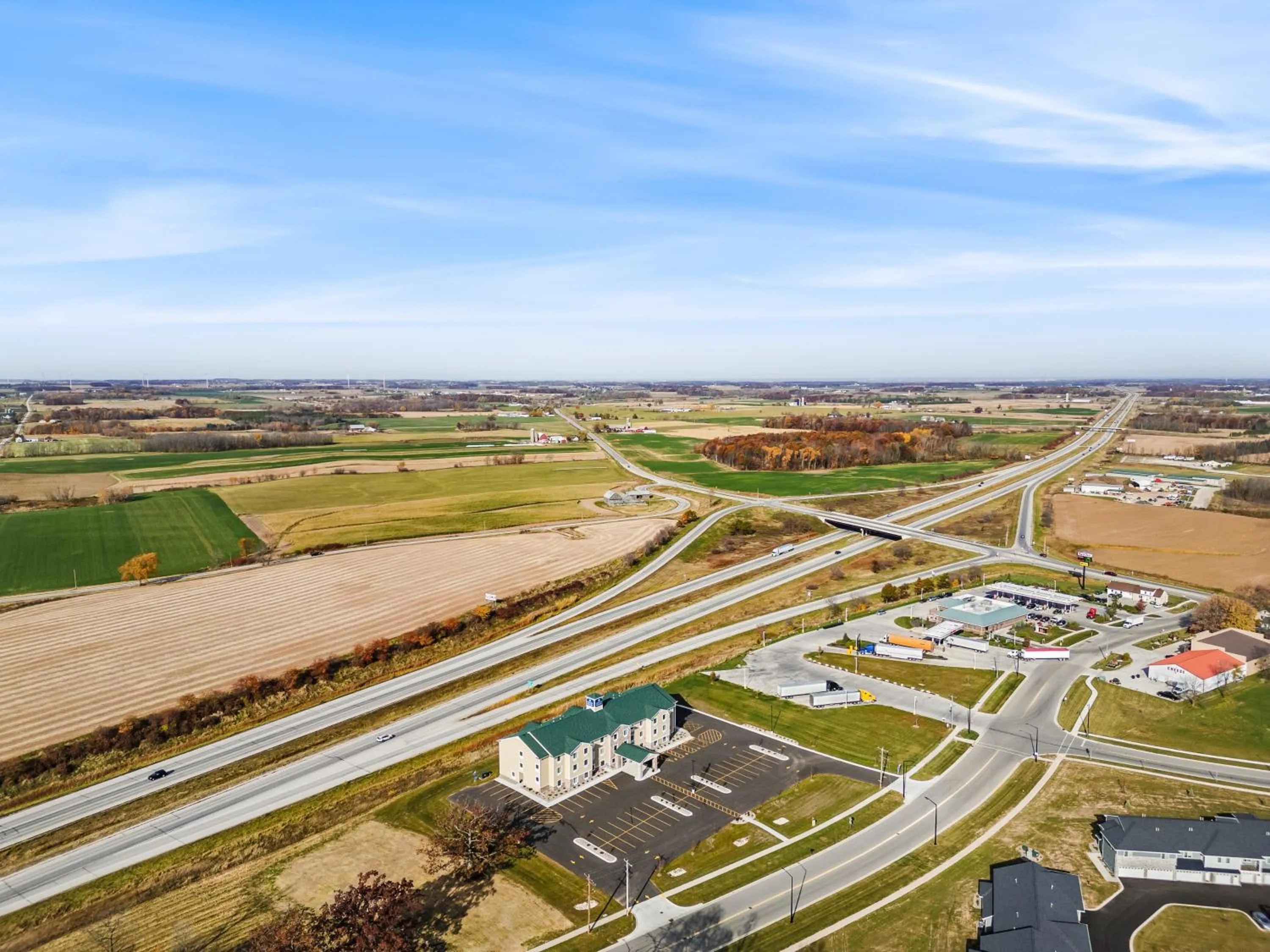 Property building in Cobblestone Hotel & Suites Denmark - Green Bay