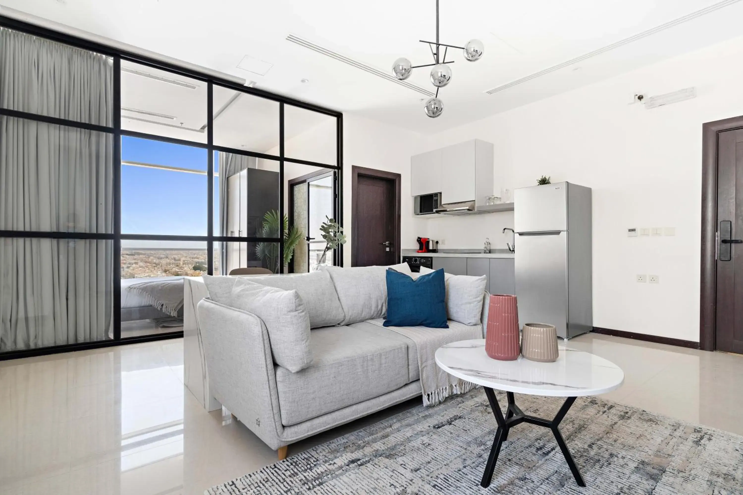 Living room in Stella Stays Olaya Tower 2 - Furnished Apartments Living room in Stella Stays Olaya Tower 2 - Furnished Apartments