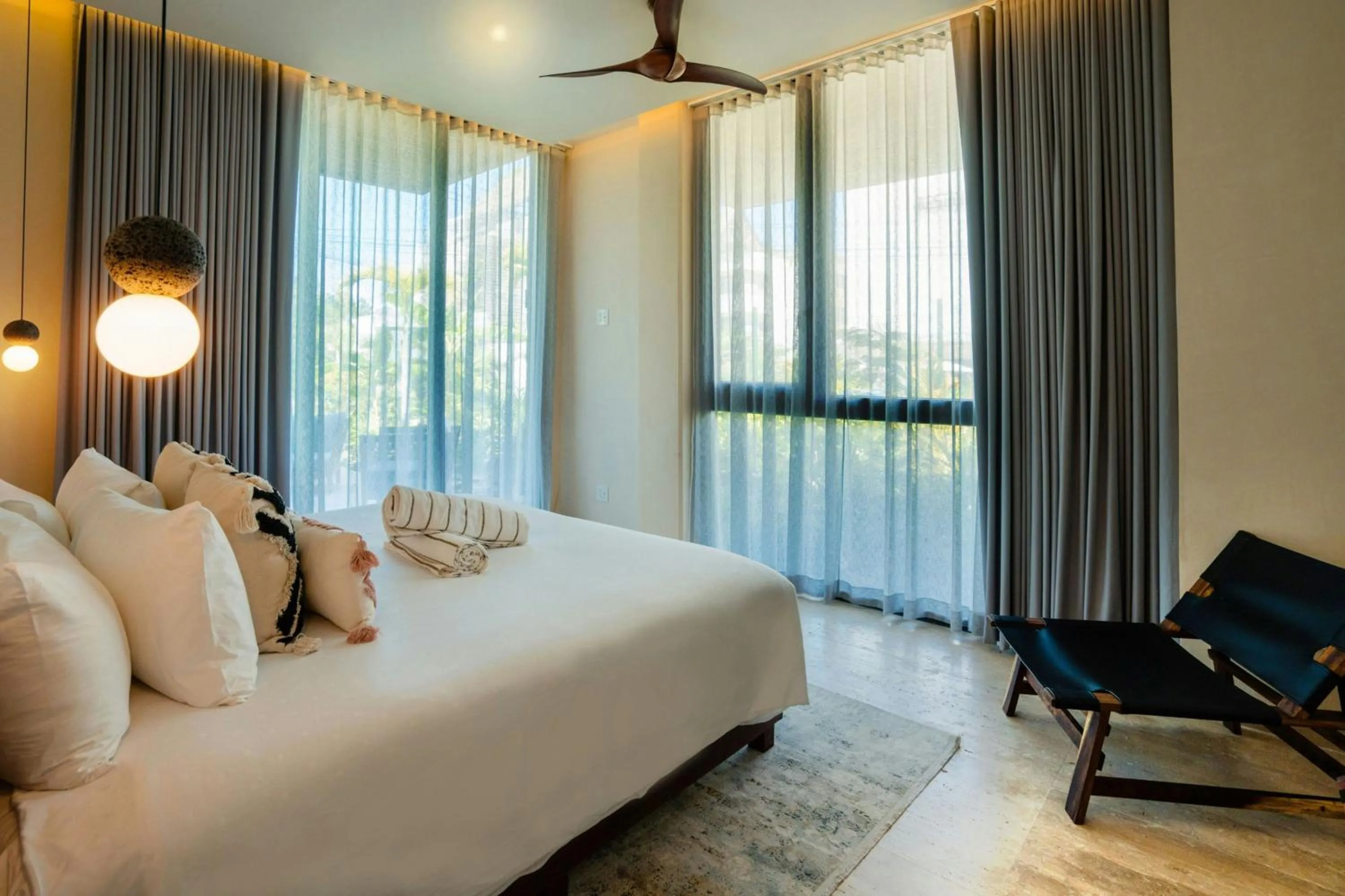 Bedroom, Bed in Bloom Tulum Apartments