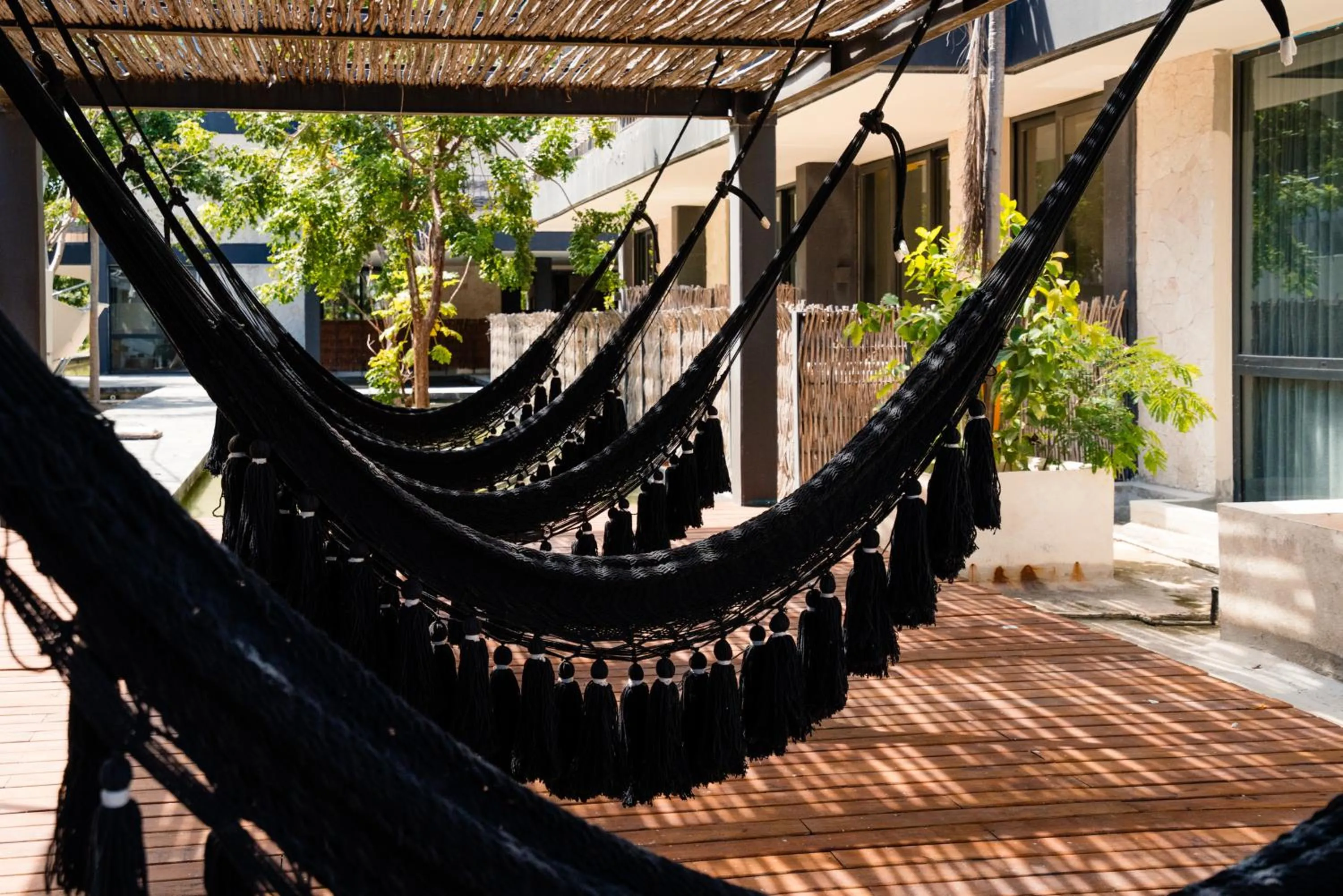 Seating area in Bloom Tulum Apartments