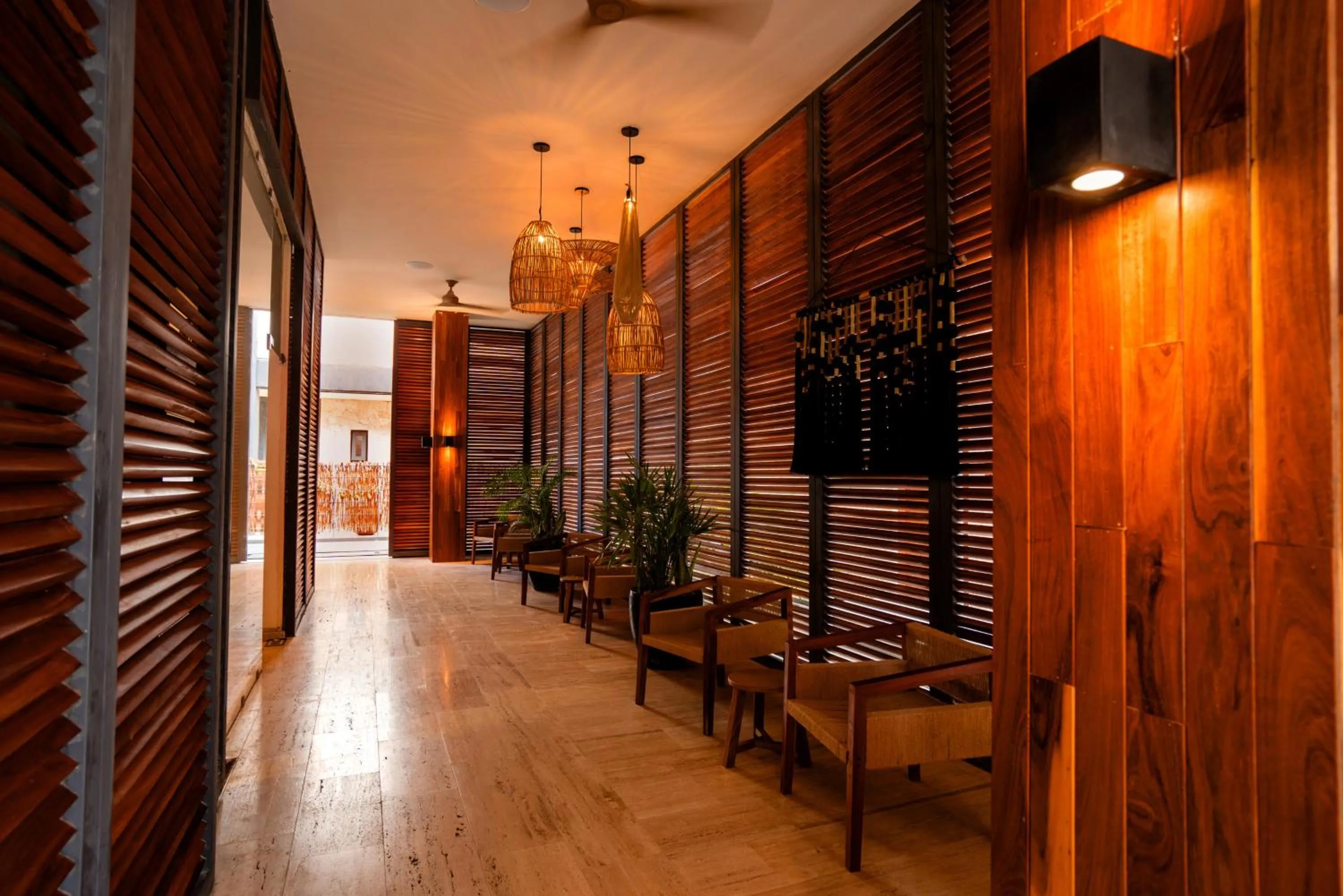 Seating area in Bloom Tulum Apartments