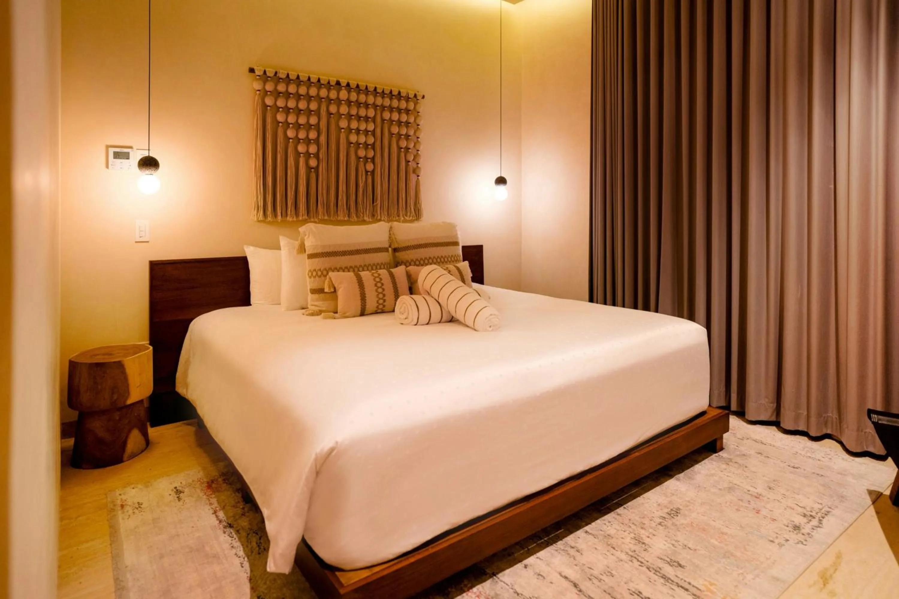 Bedroom, Bed in Bloom Tulum Apartments