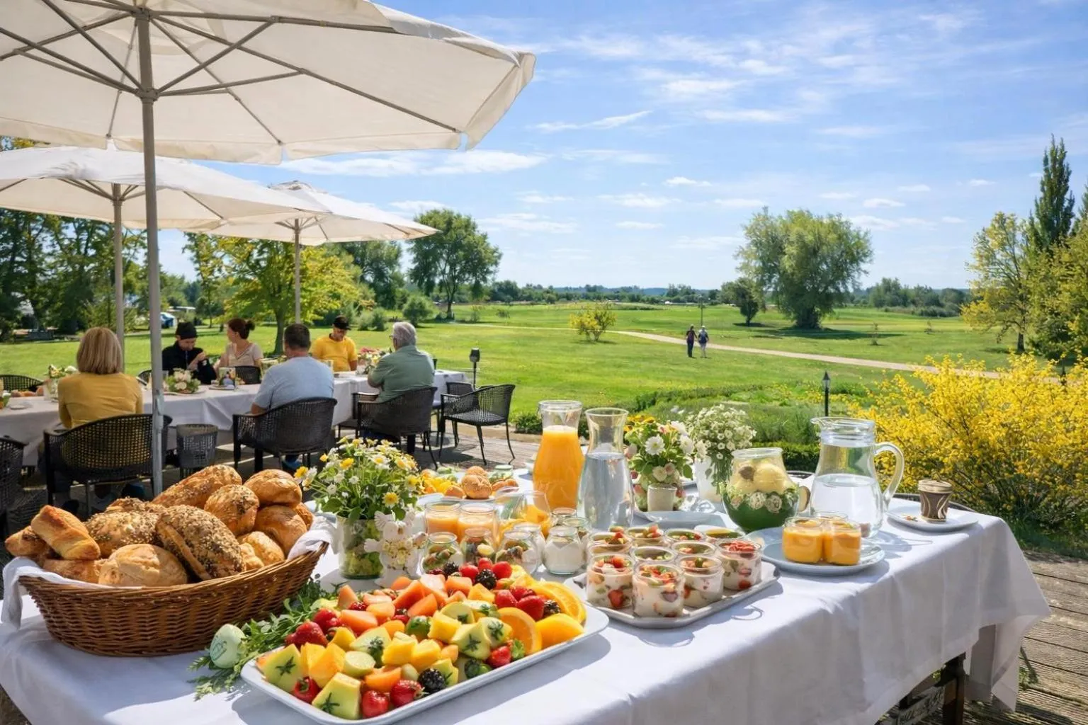 Balcony/Terrace in Schloss Krugsdorf Golf & Hotel