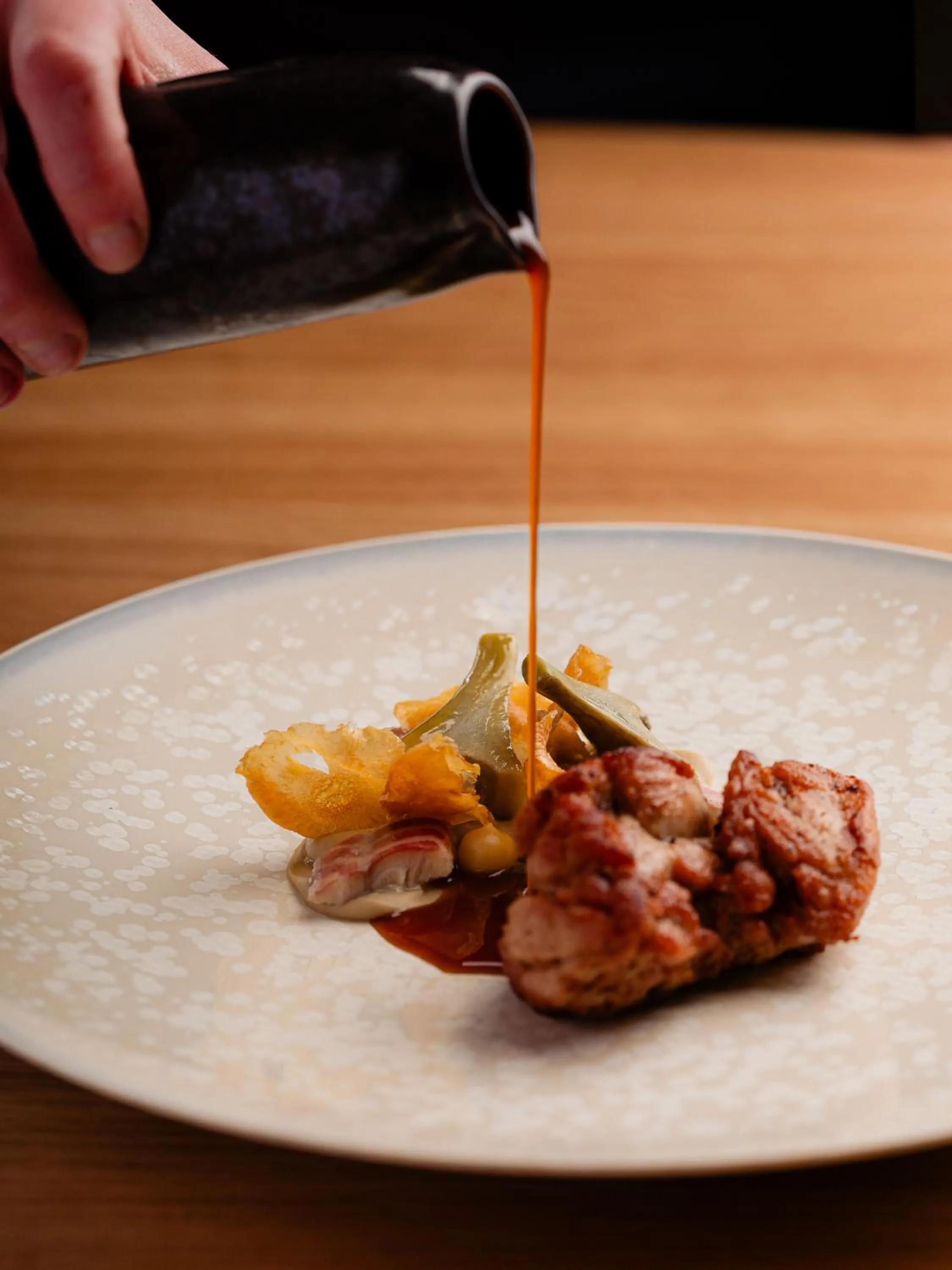 Food close-up in Restaurant Hotel Merlet