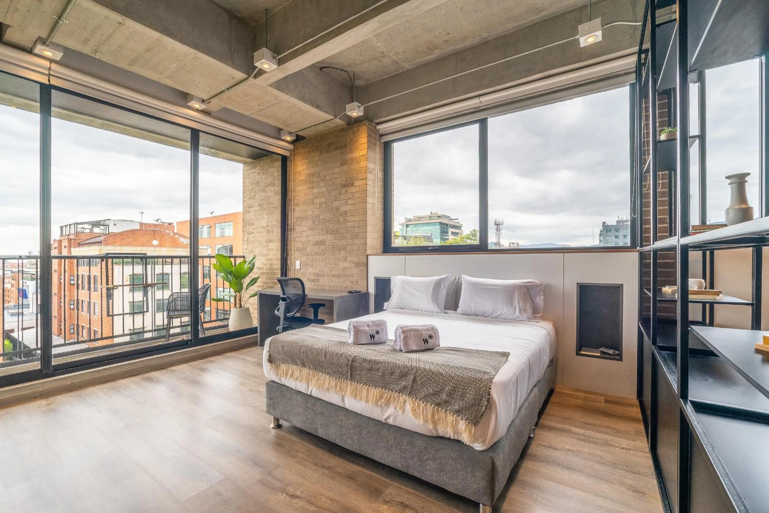 Bedroom, Bed in Canvas By Wynwood House