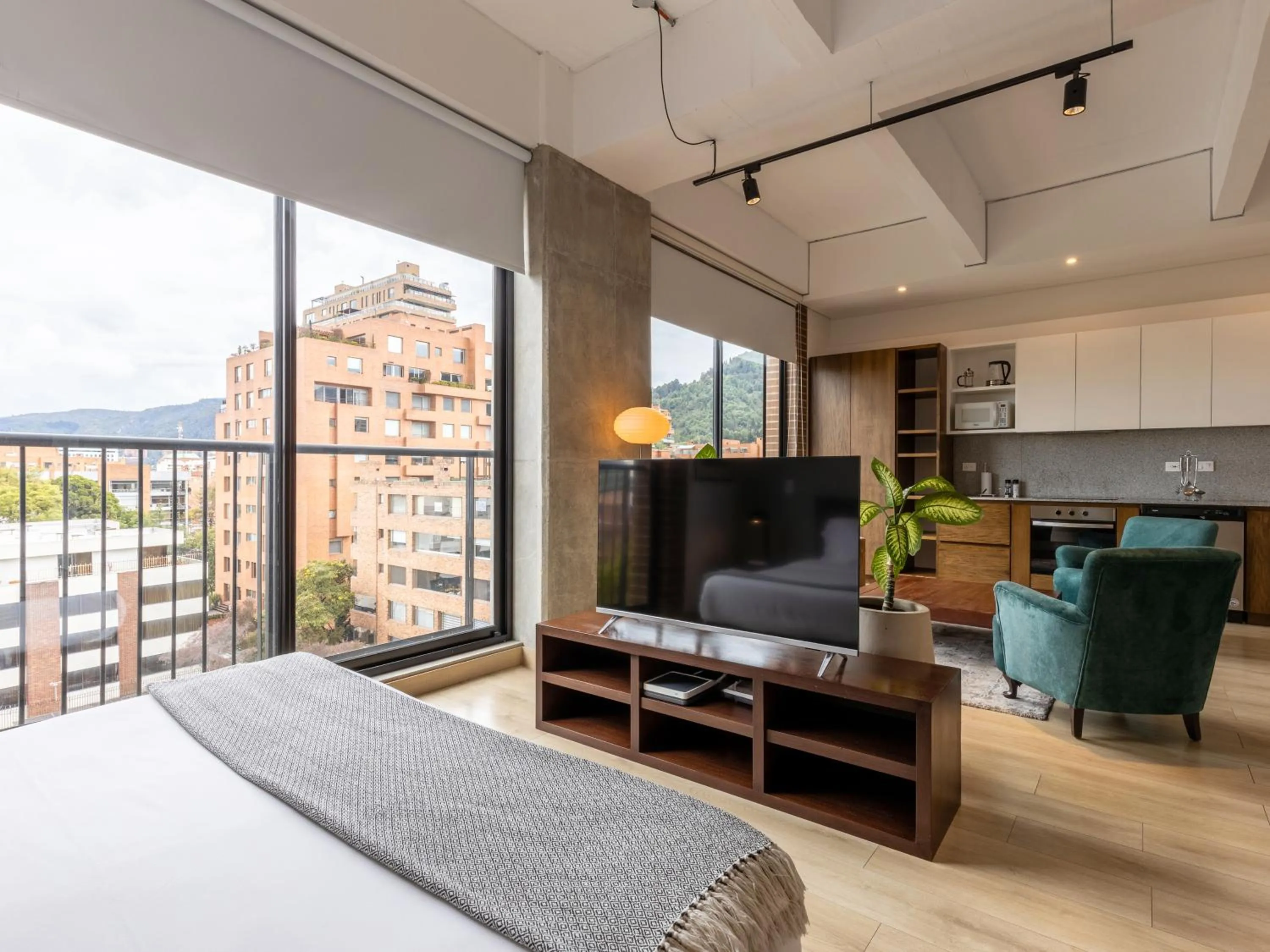 Seating area, Bed in Canvas By Wynwood House