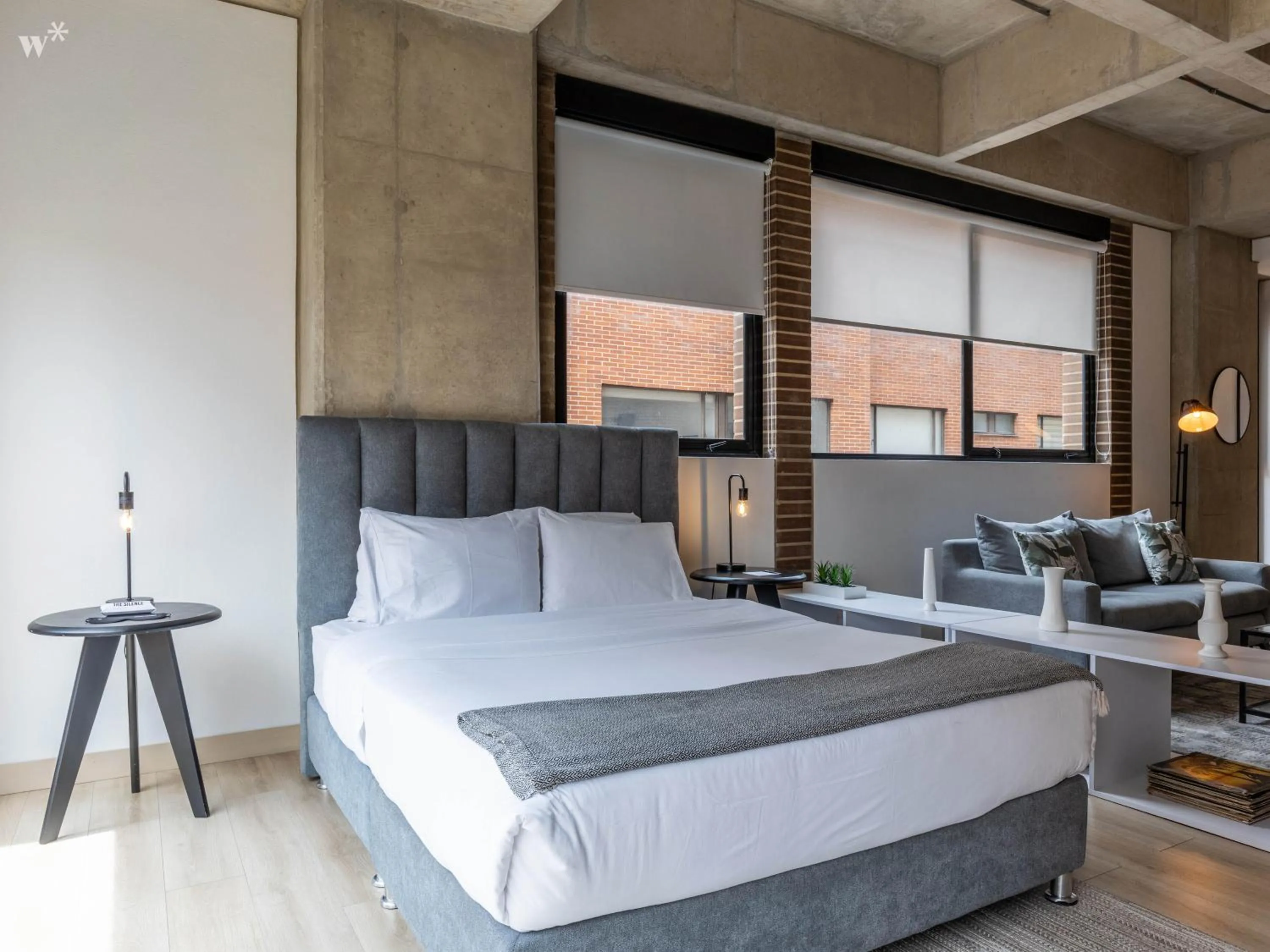 Bedroom, Bed in Canvas By Wynwood House