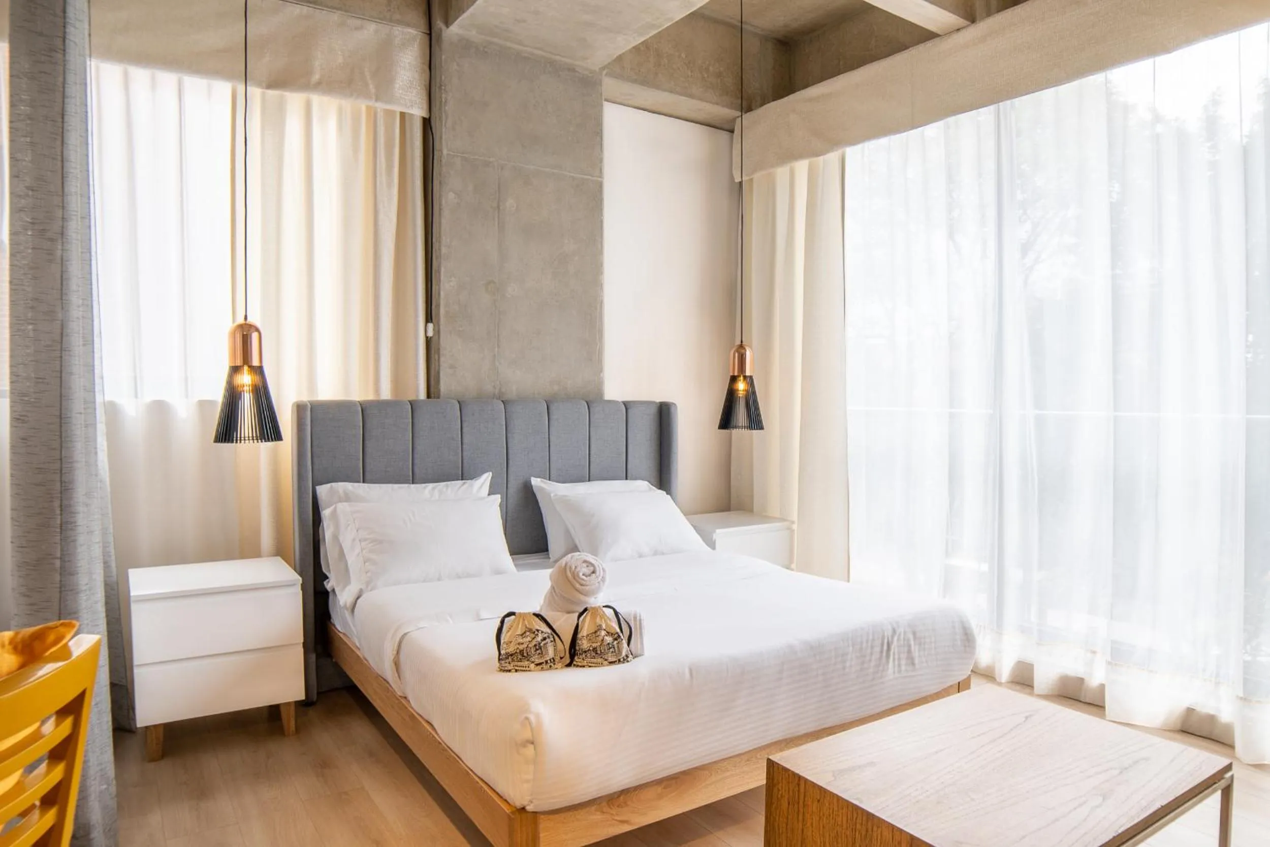 Bedroom, Bed in Canvas By Wynwood House